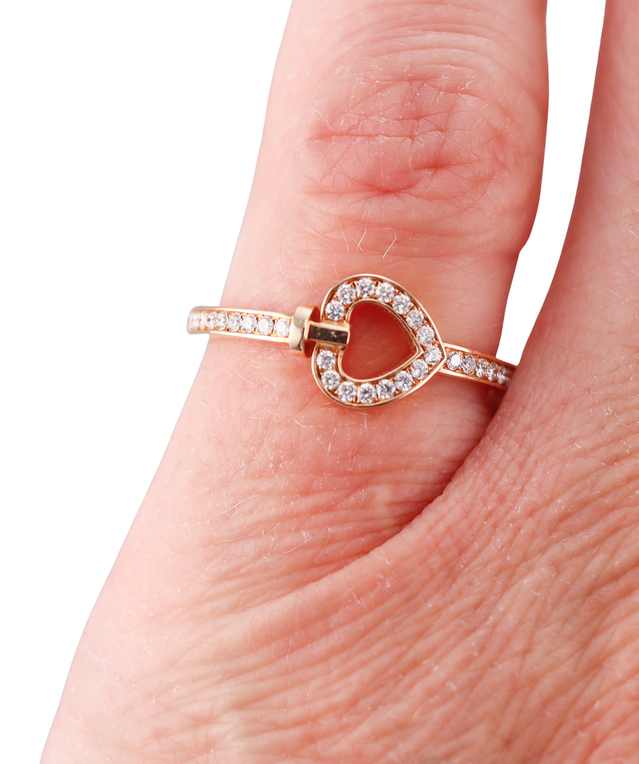 Fred Pretty Woman 18k Gold Diamond Mini Heart Ring