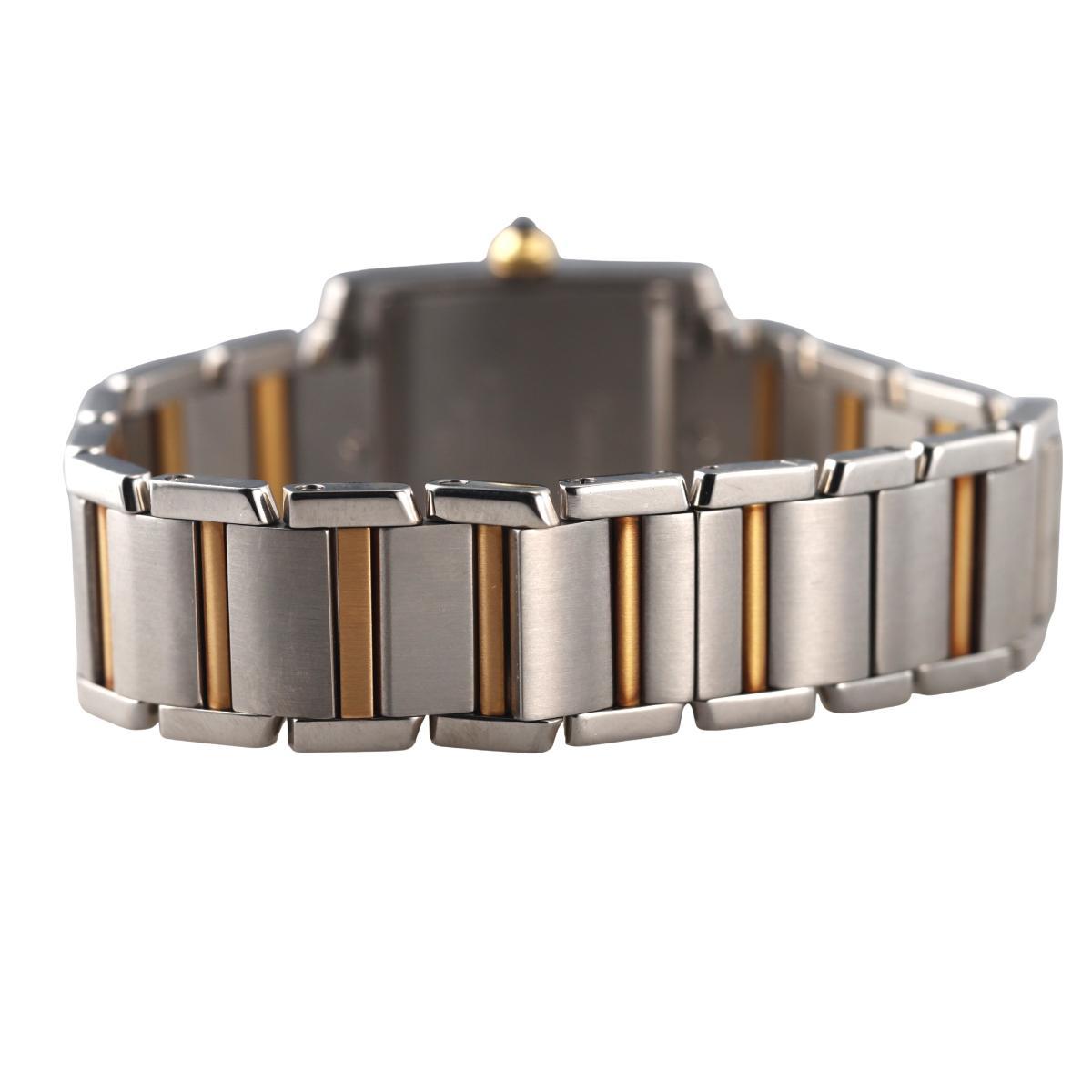 Cartier Tank Francaise Gold and Steel Automatic Medium Model Watch W51012Q4