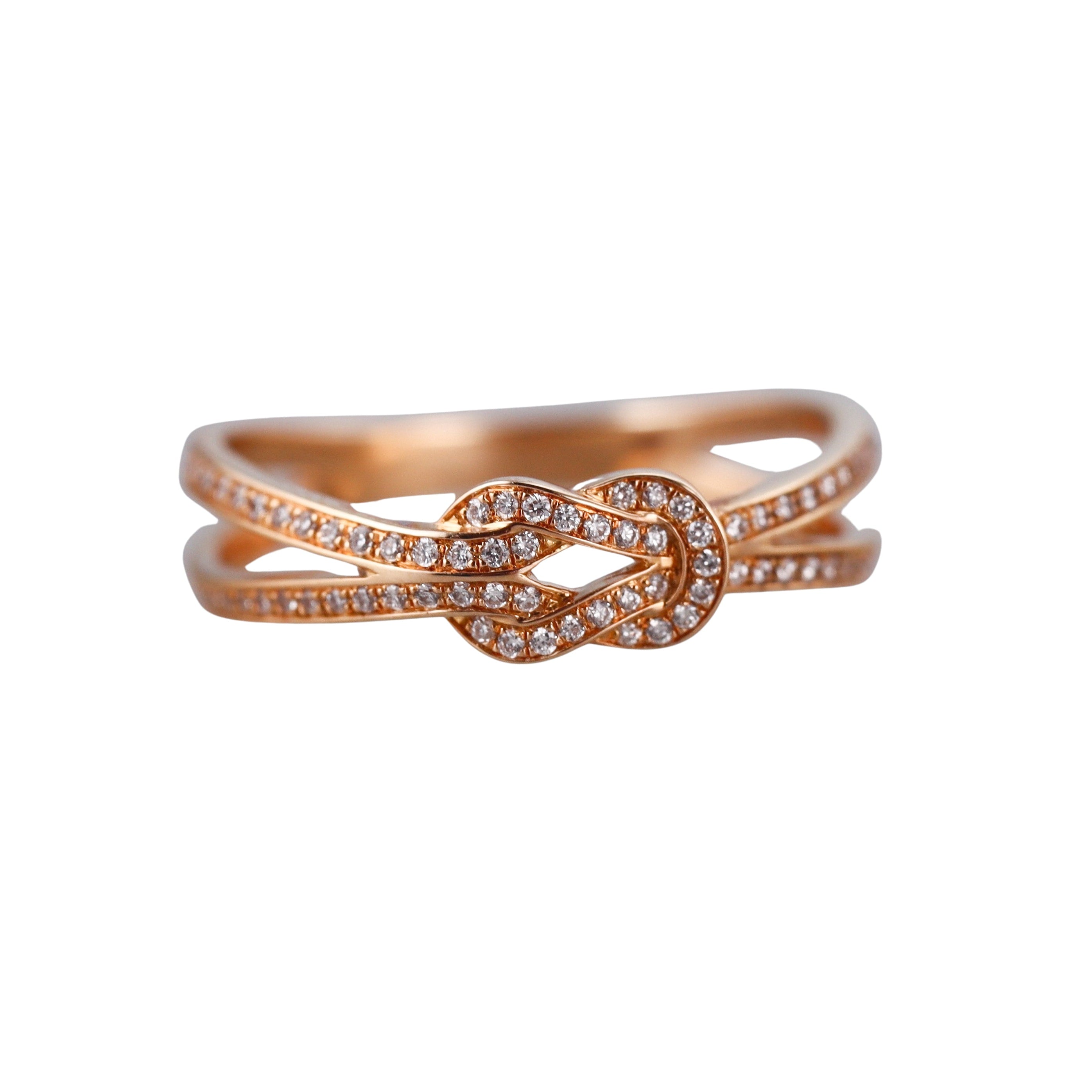 Fred Force 10 18k Rose Gold Diamond Small Model Ring