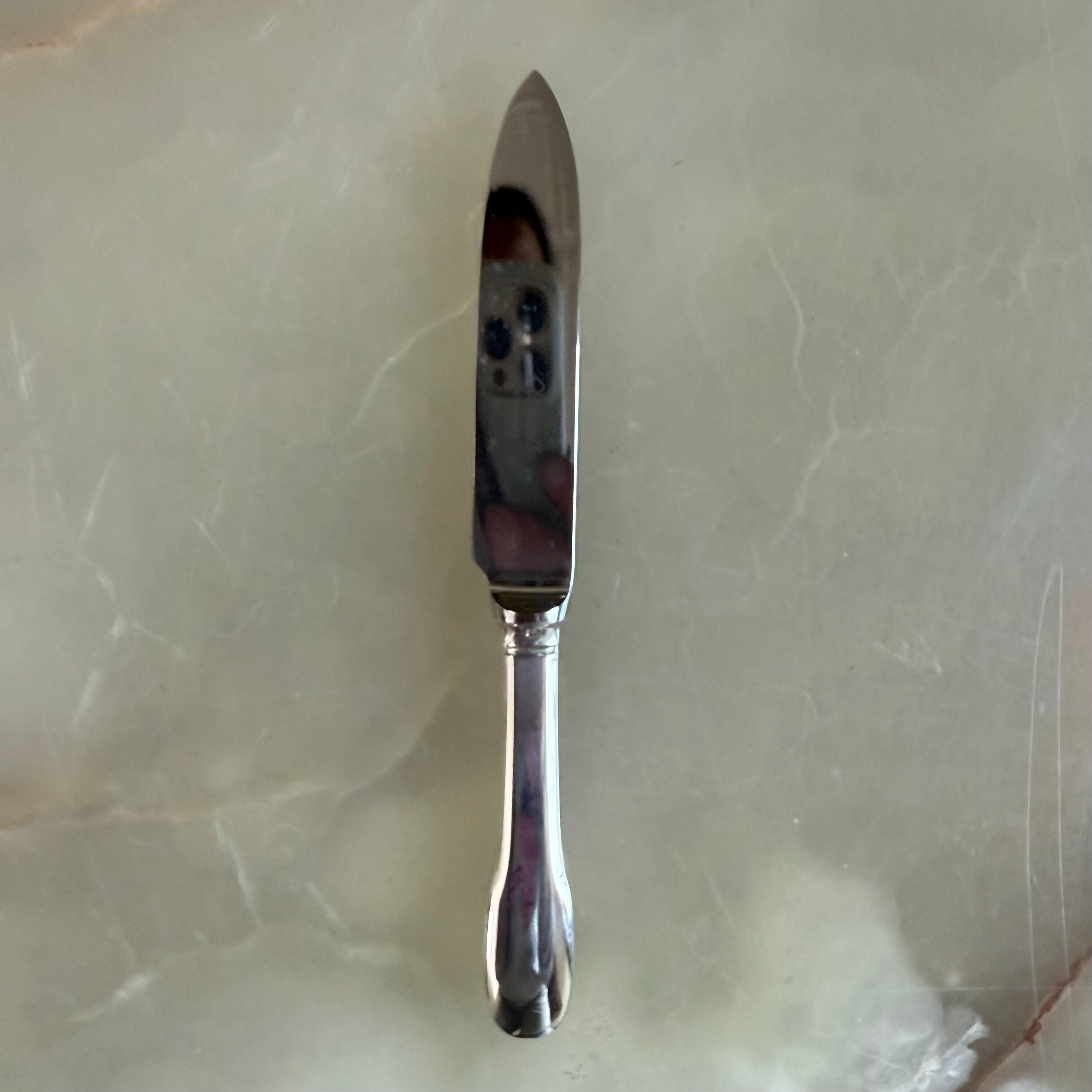 Christofle Cluny Silver Plated Dessert Knife Set of 6