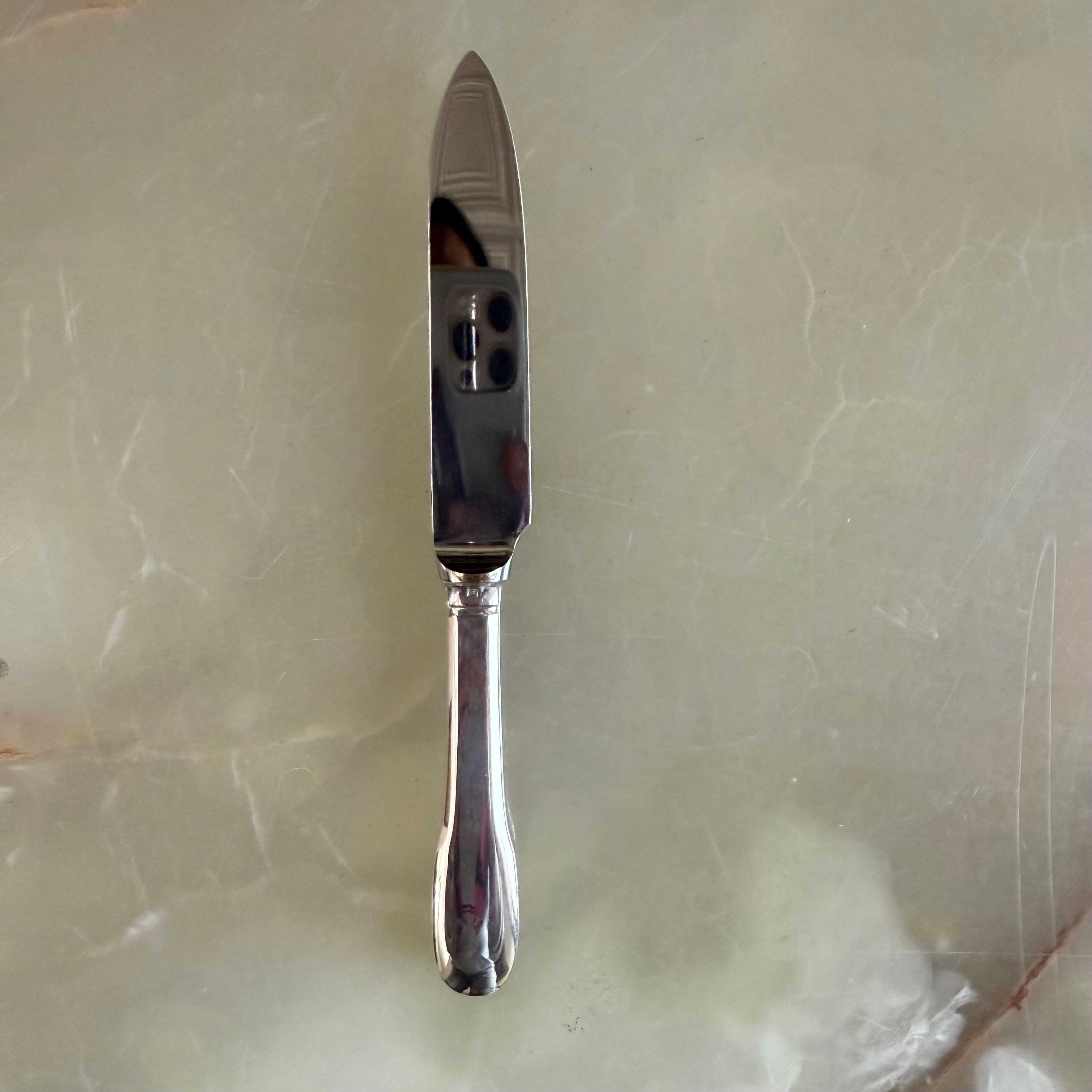 Christofle Cluny Silver Plated Dessert Knife Set of 6