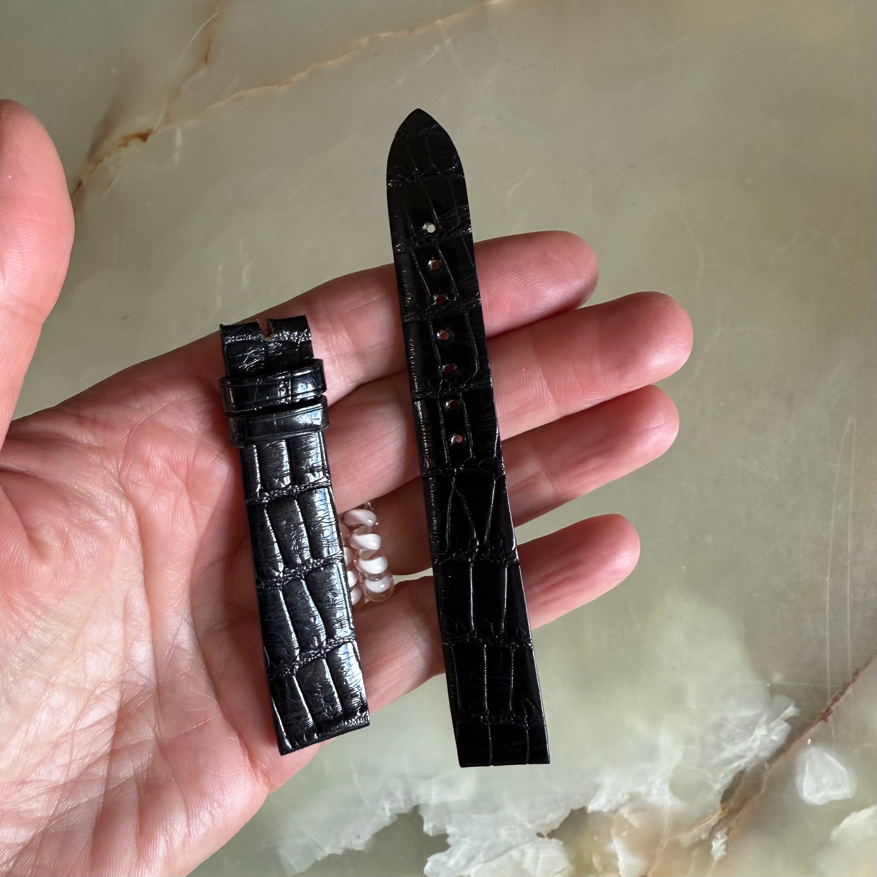 Authentic Breguet Black Crocodile Watch Strap Band 16mm