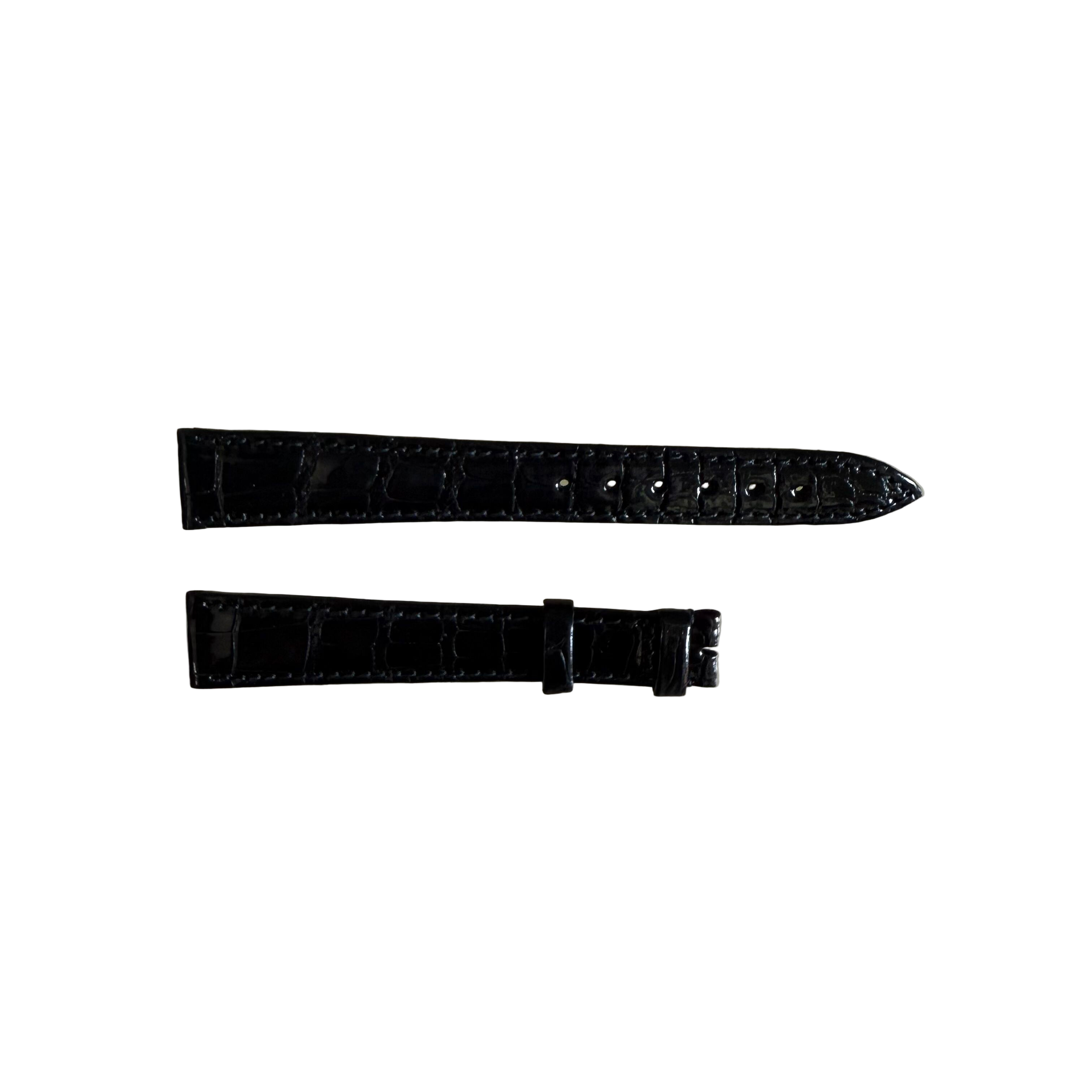 Authentic Breguet Black Crocodile Watch Strap Band 17mm Stitched