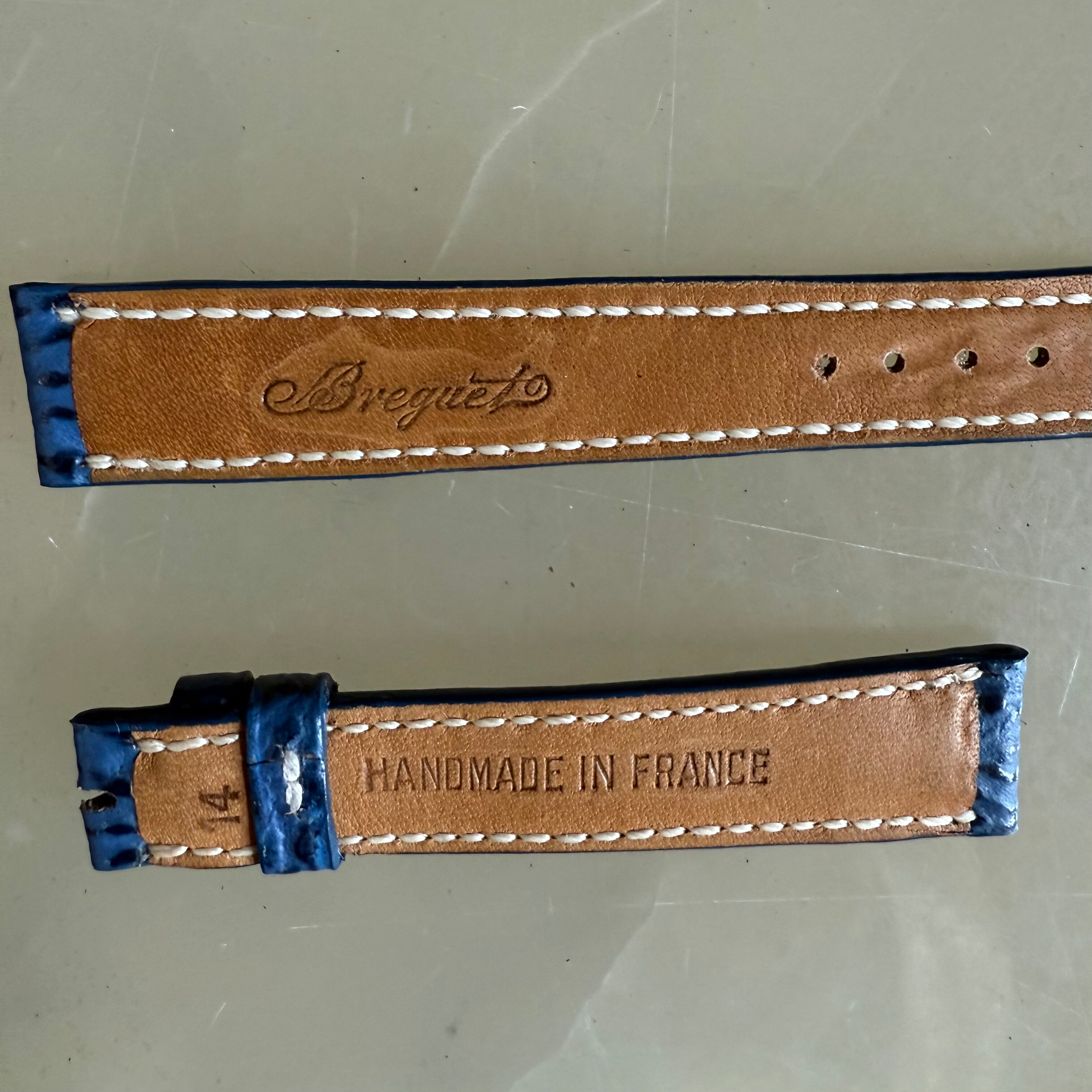 Authentic Breguet Blue Shark Watch Strap Band 14.5mm