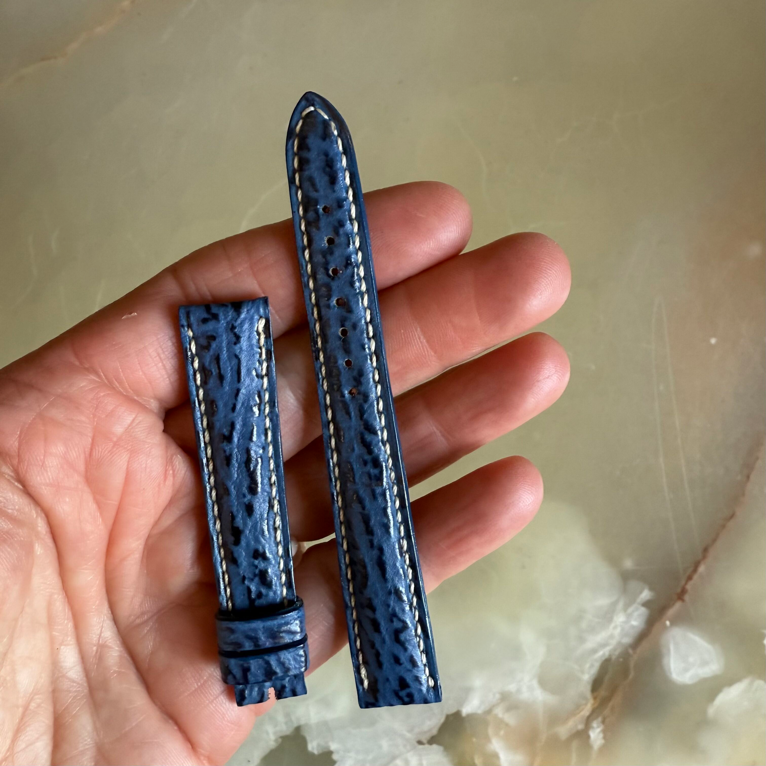 Authentic Breguet Blue Shark Watch Strap Band 14.5mm