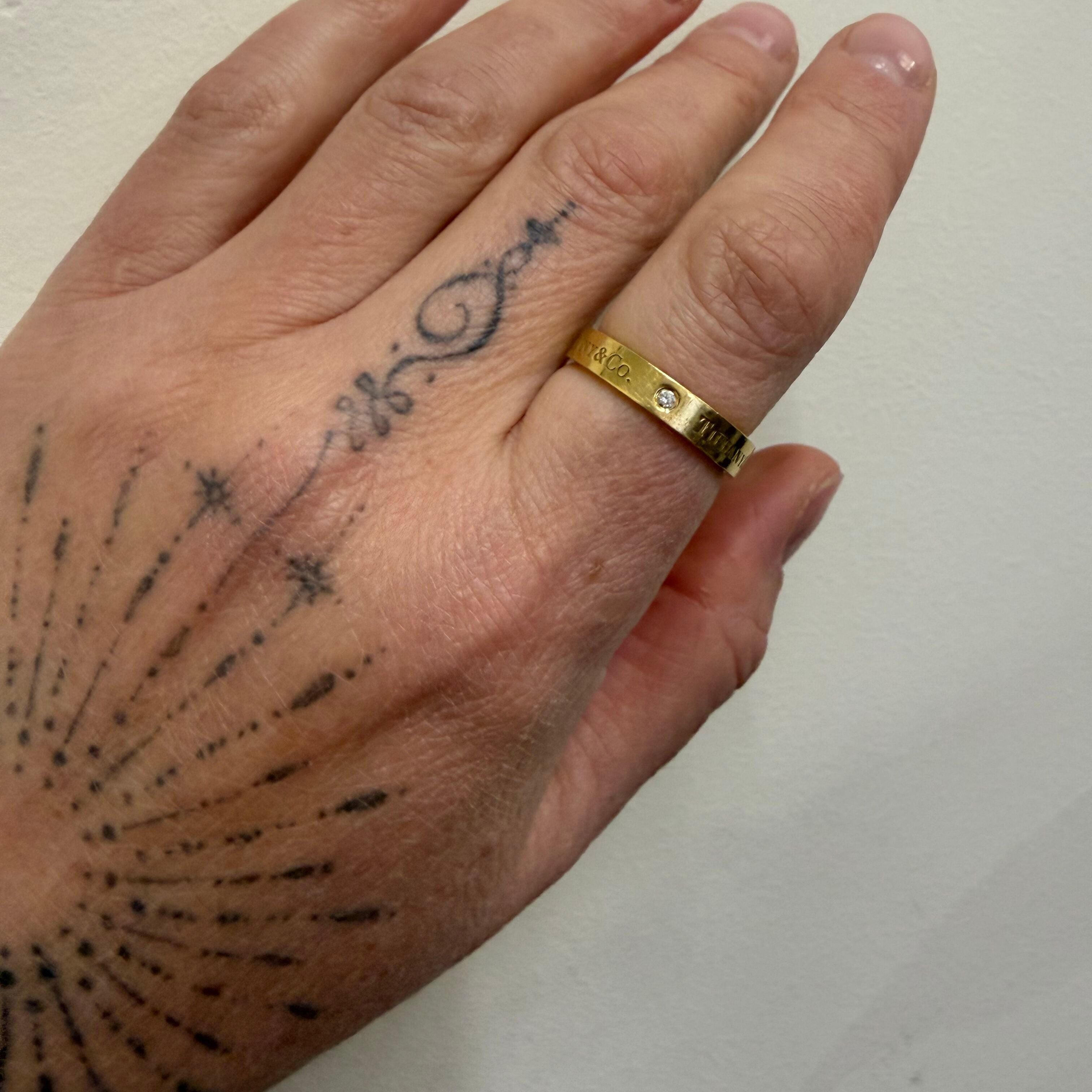 Tiffany & Co 18k Diamond Band Ring