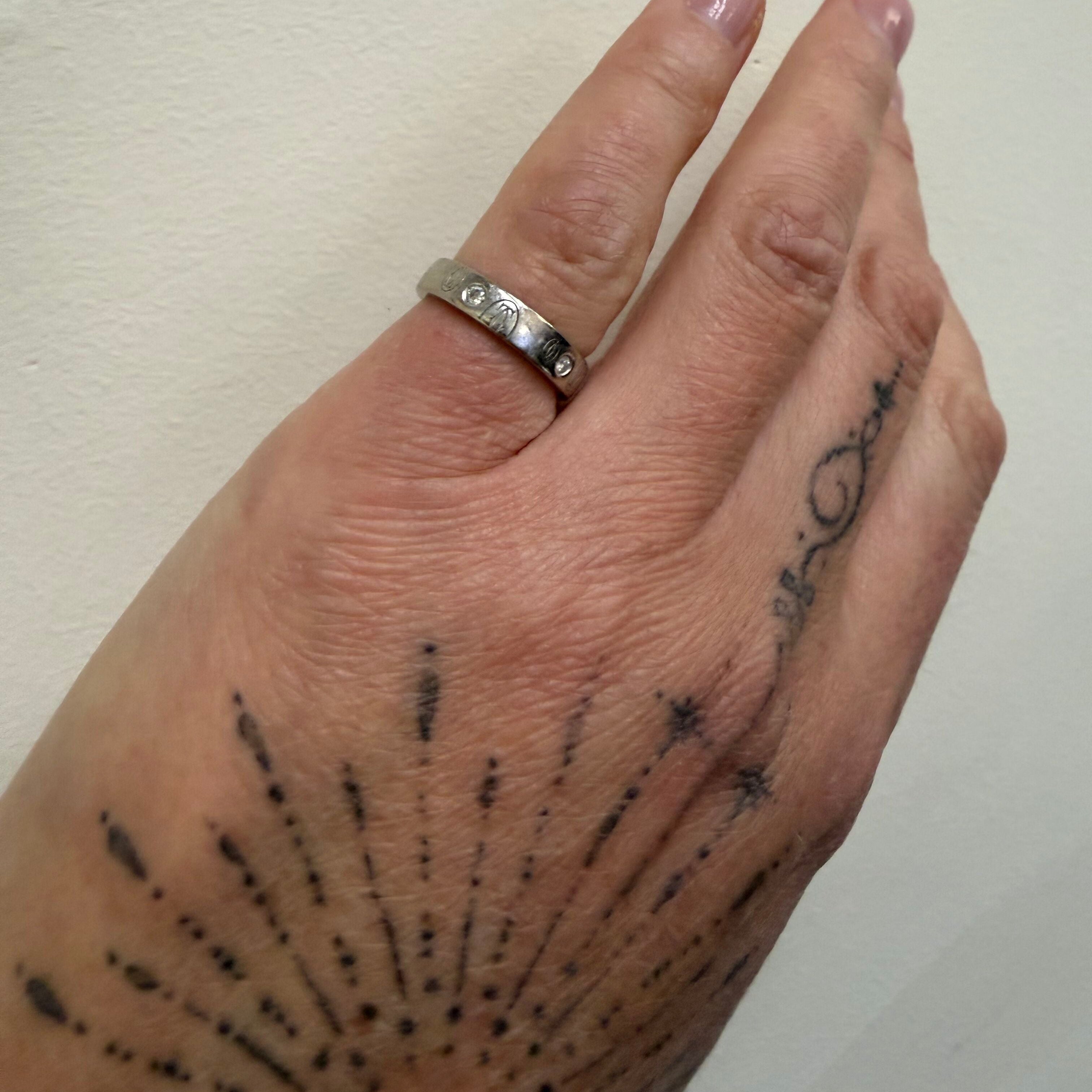 Cartier C de Cartier 18k Diamond Band Ring