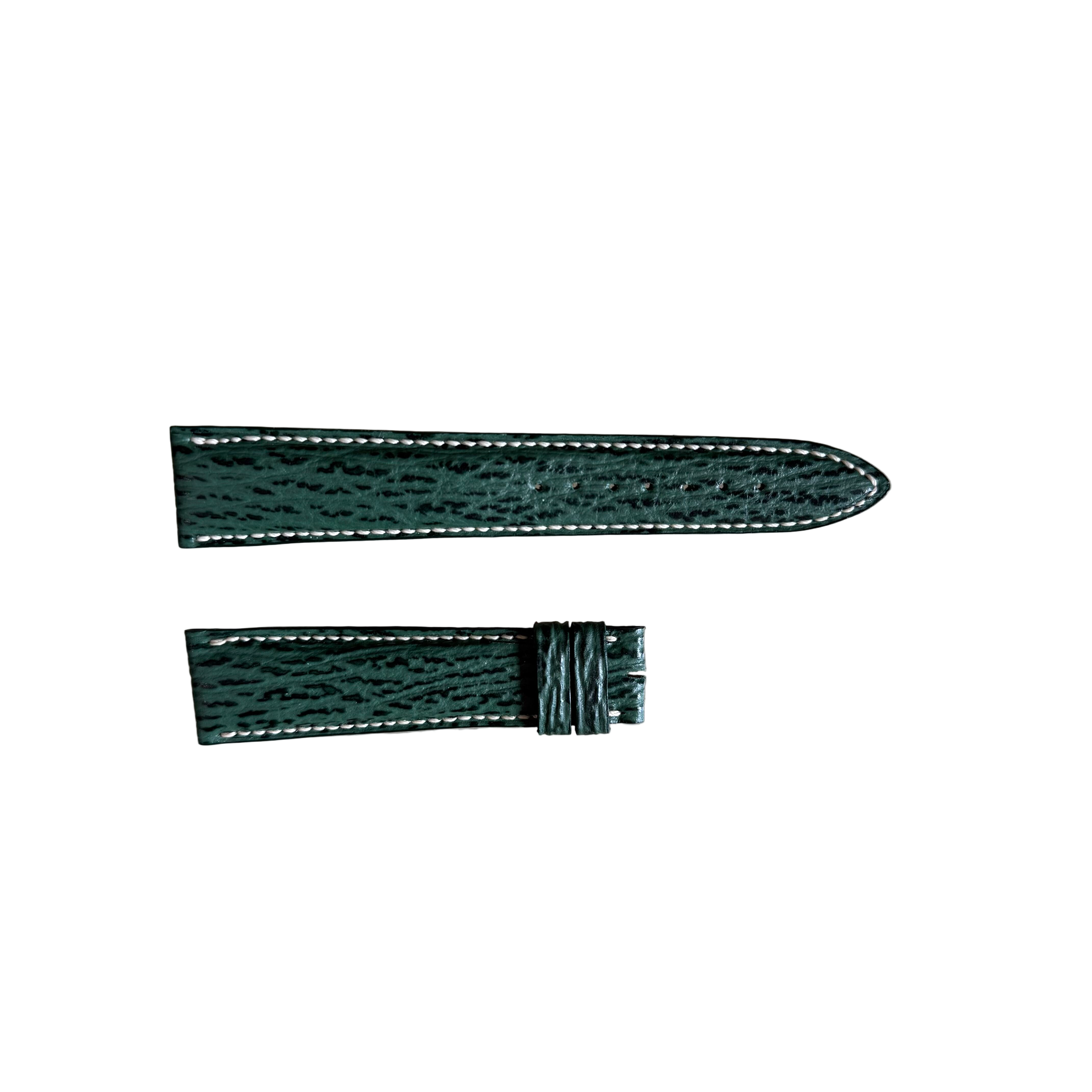 Authentic Breguet Green Shark Watch Strap Band 19.5mm Padded & Stitched