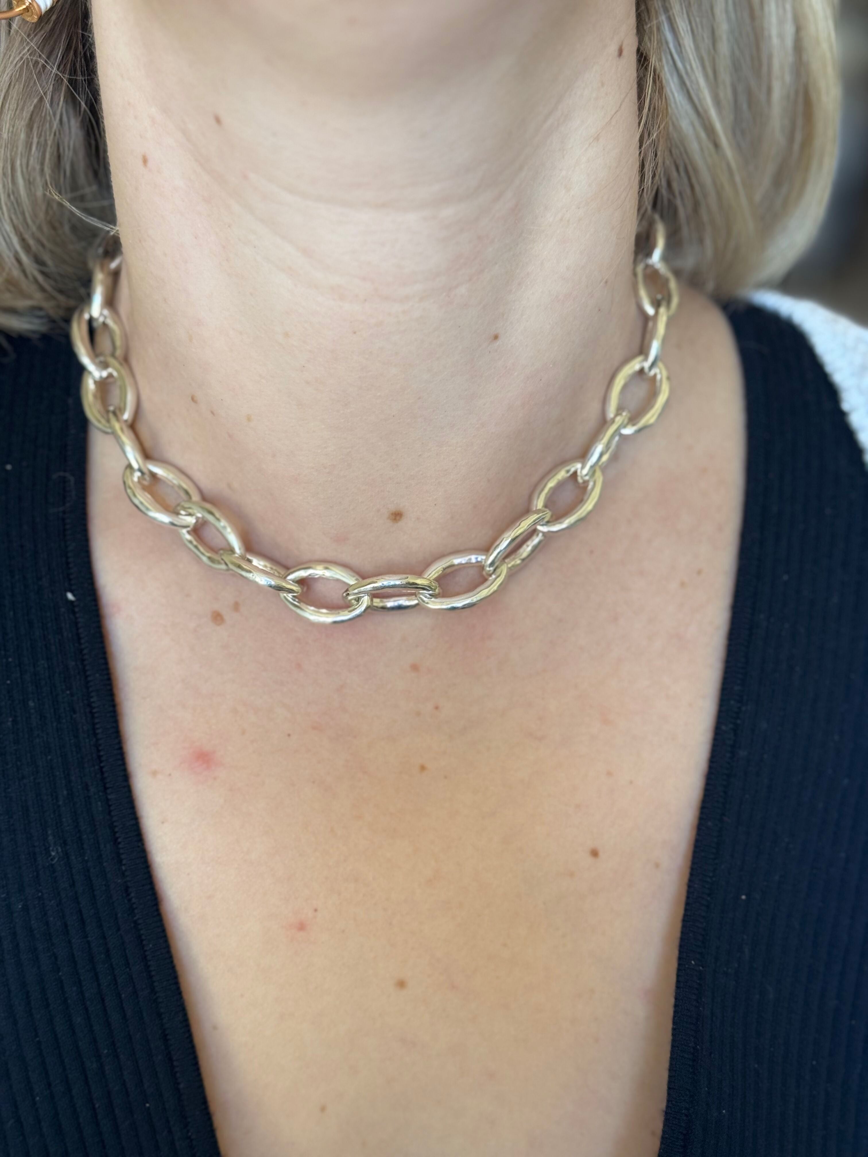 Ippolita Classico Bastille Sterling Silver Oval Link Toggle Necklace