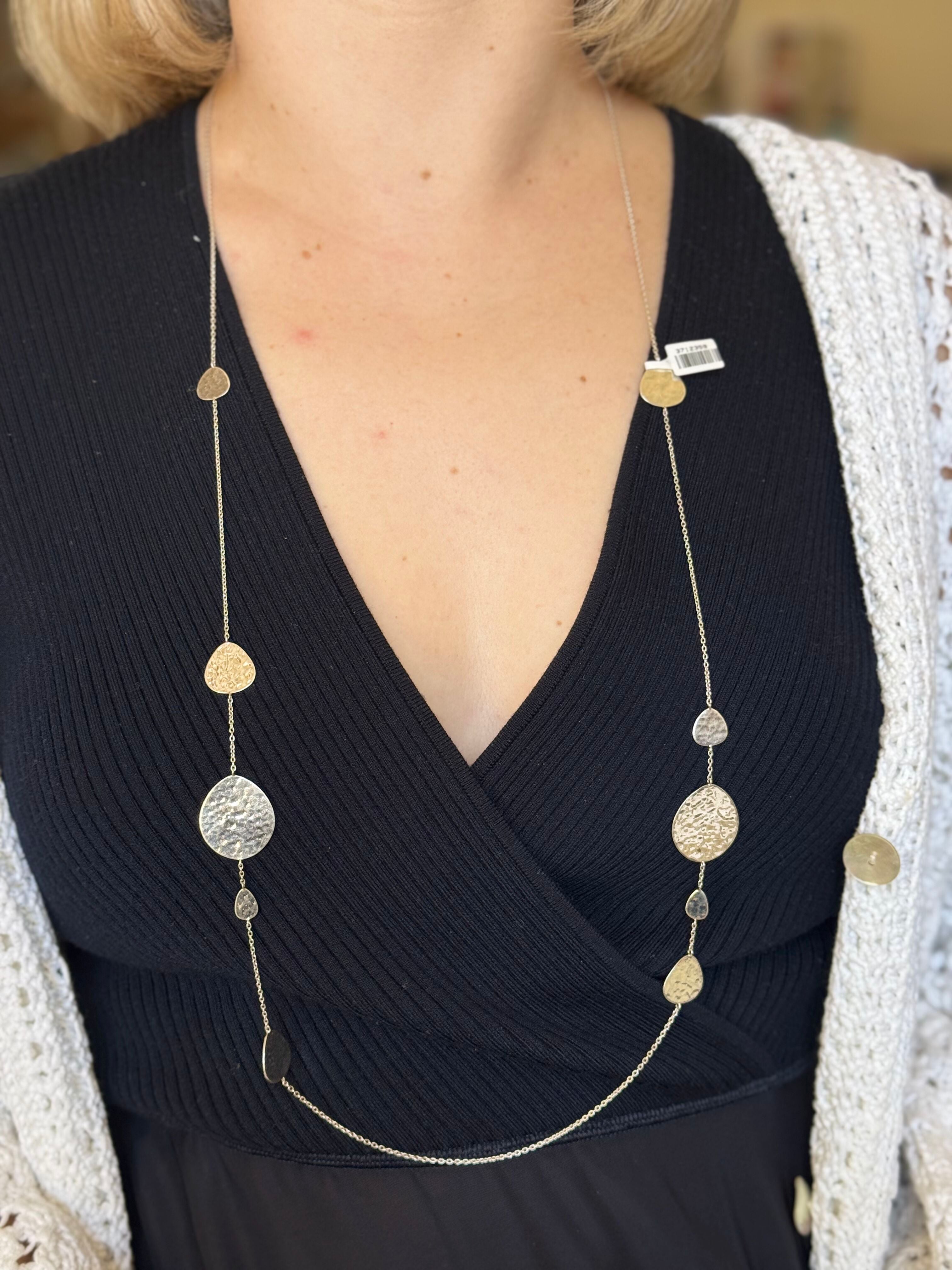 Ippolita Classico Sterling Silver Crinkle Nomad Long Station Necklace