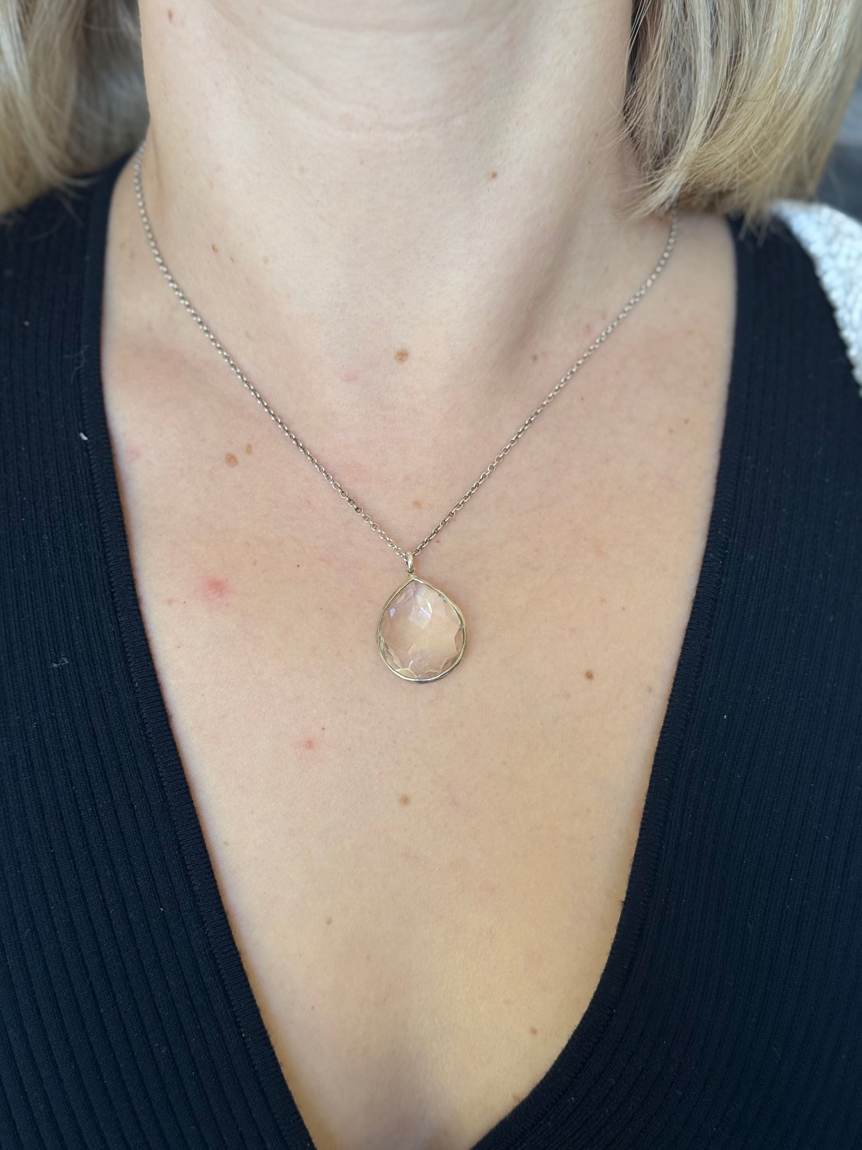 Ippolita Rock Candy Sterling Silver Teardrop Pendant Necklace