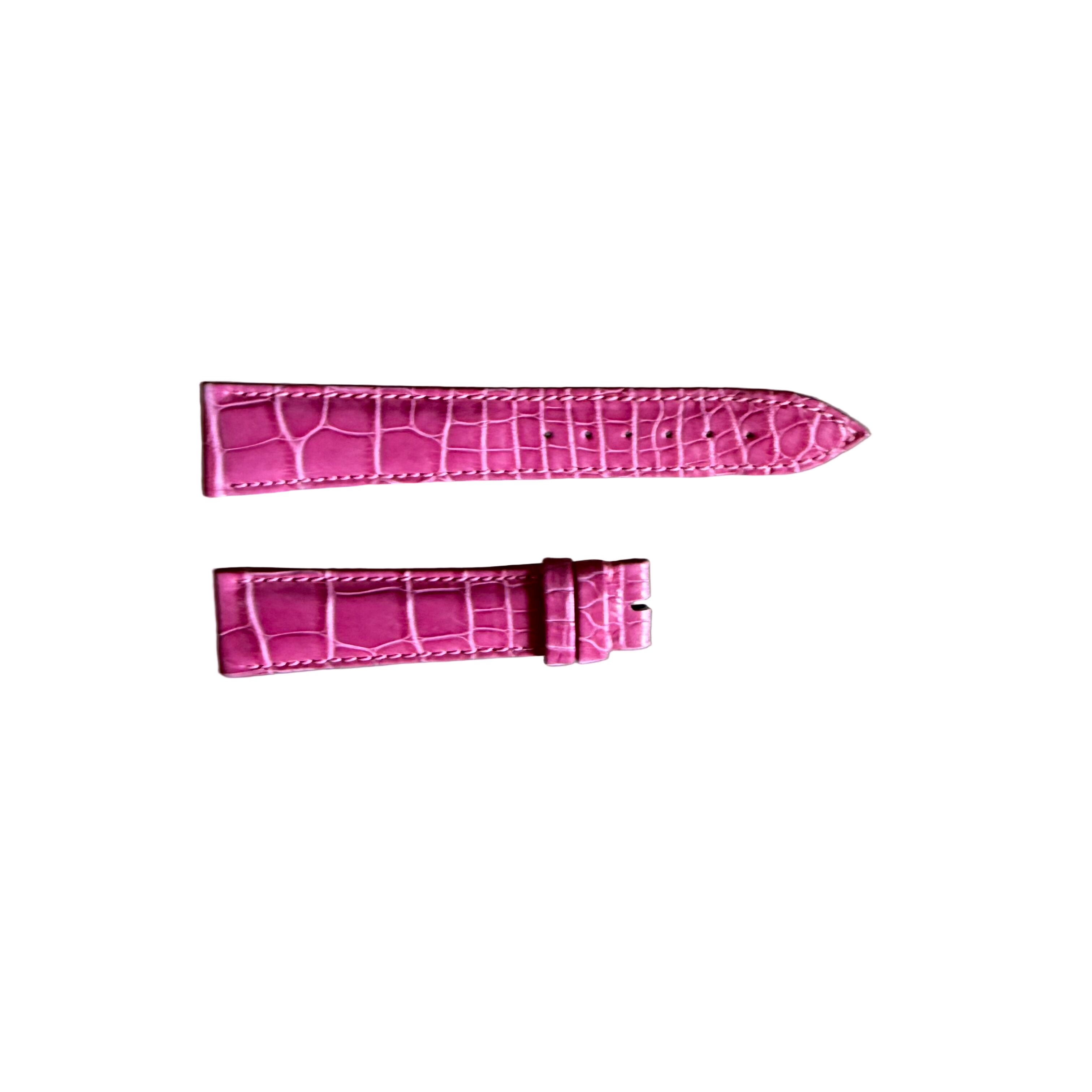 Authentic Breguet Pink Crocodile Watch Strap Band 19mm Padded & Stitched