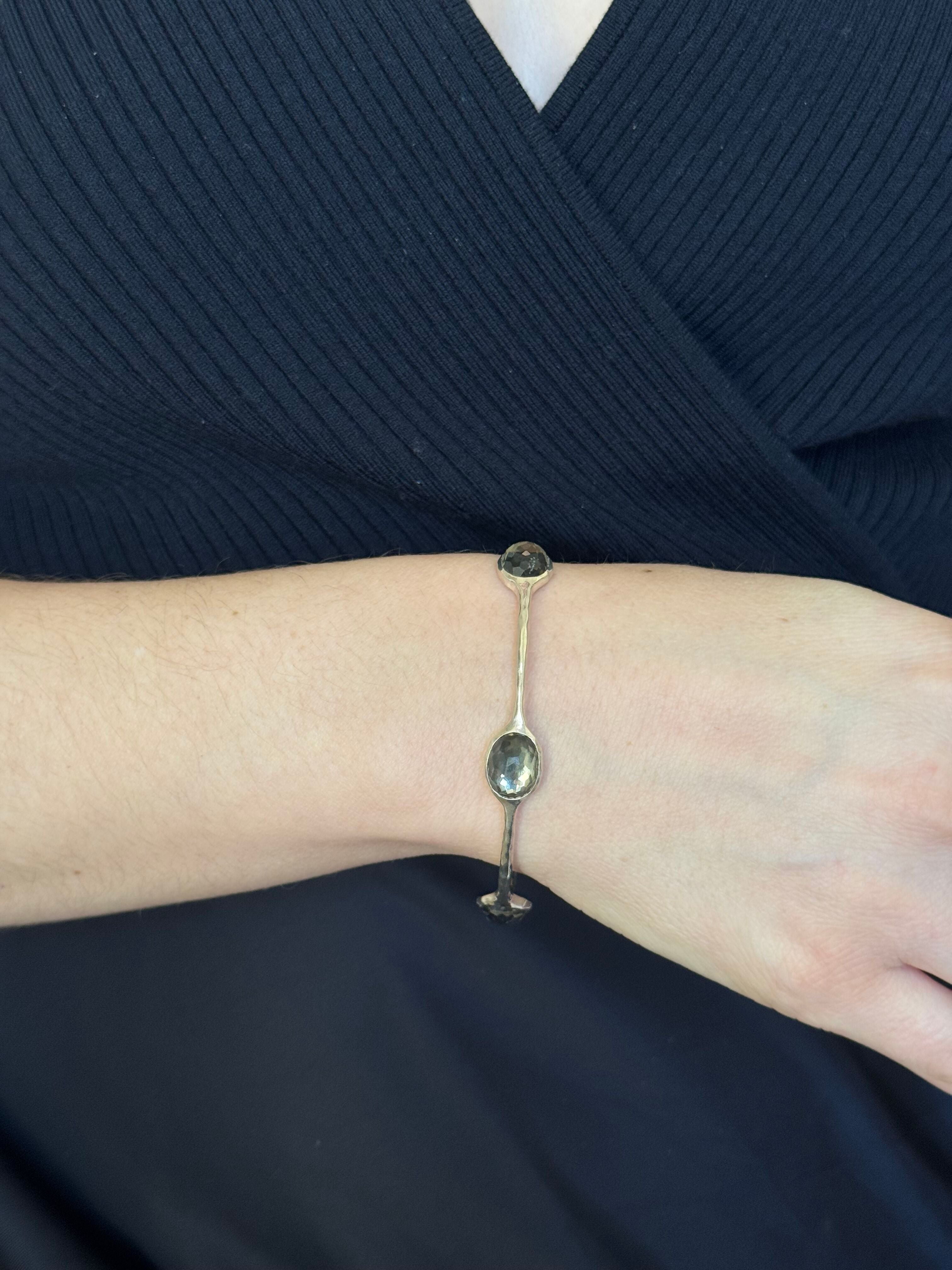 Ippolita Wonderland Sterling Silver Pyrite Bangle Bracelet