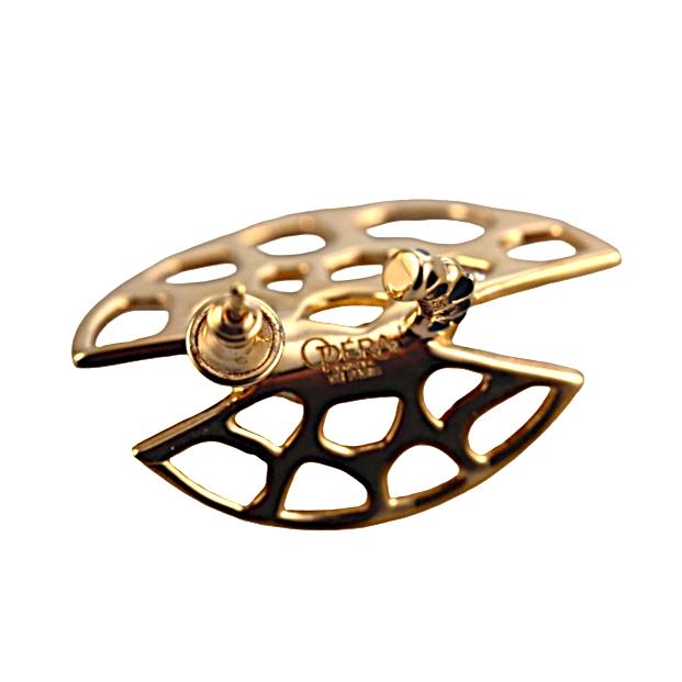 Lalique Opera National De Paris Euridice Crystal Gold Plated Earrings 10661300