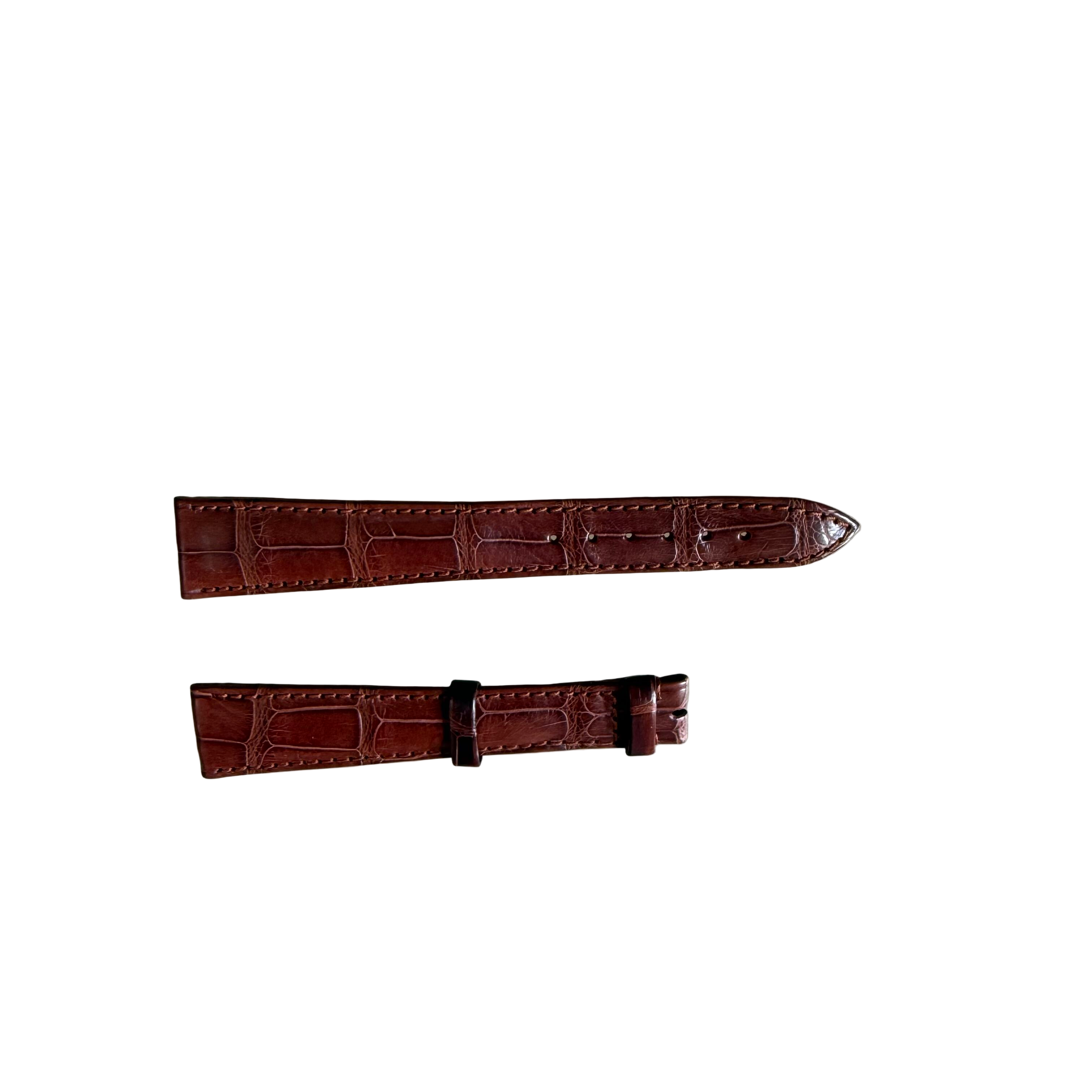 Authentic Breguet Brown Crocodile Watch Strap Band 19mm Padded & Stitched