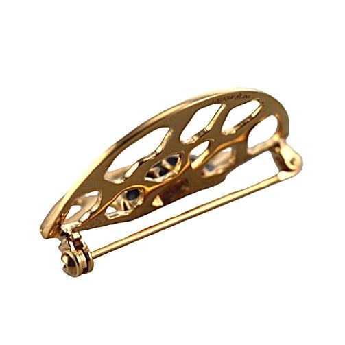 Lalique Opera National De Paris Eurydice Crystal Gold Plated Brooch 10661500