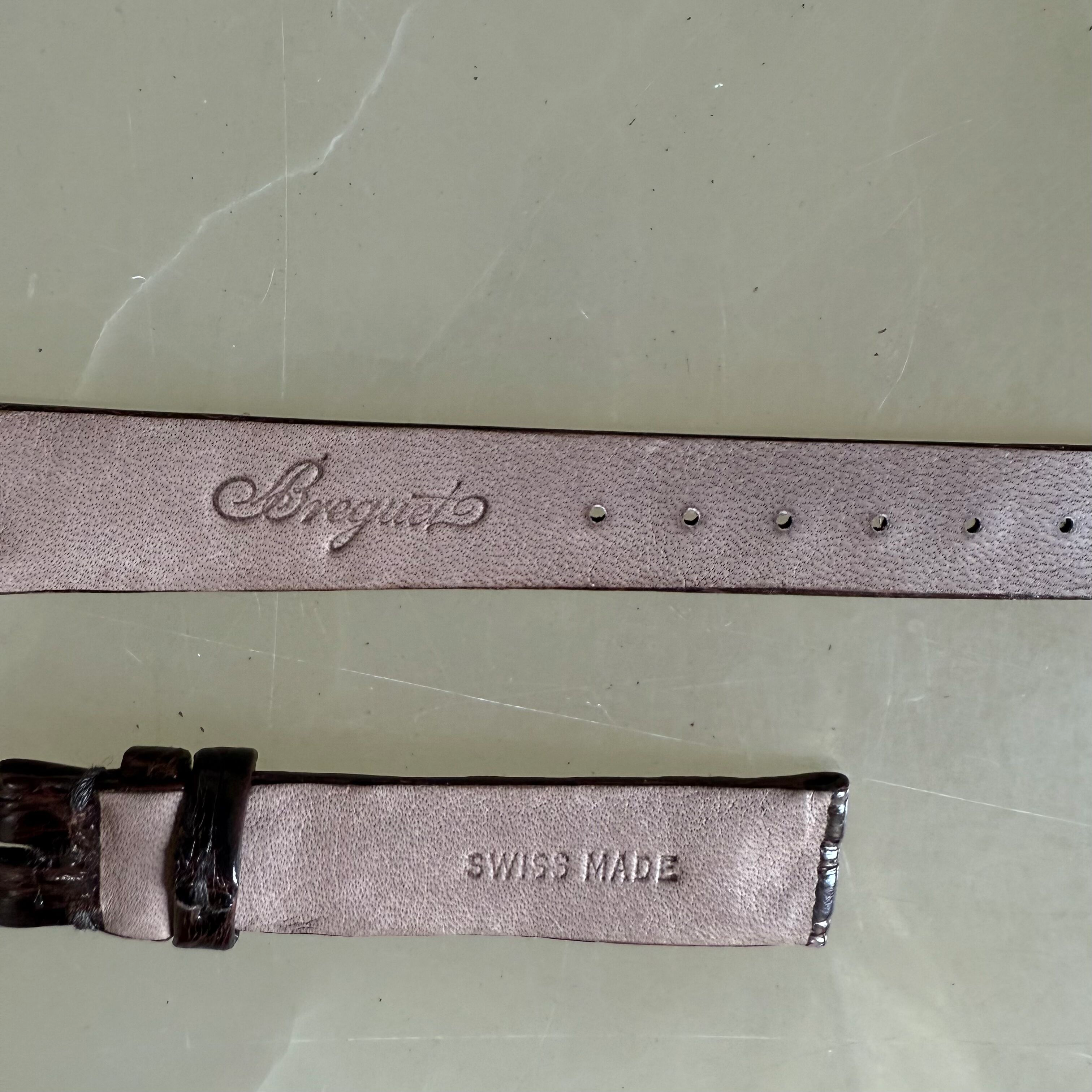 Authentic Breguet Dark Brown Crocodile Watch Strap Band 15mm