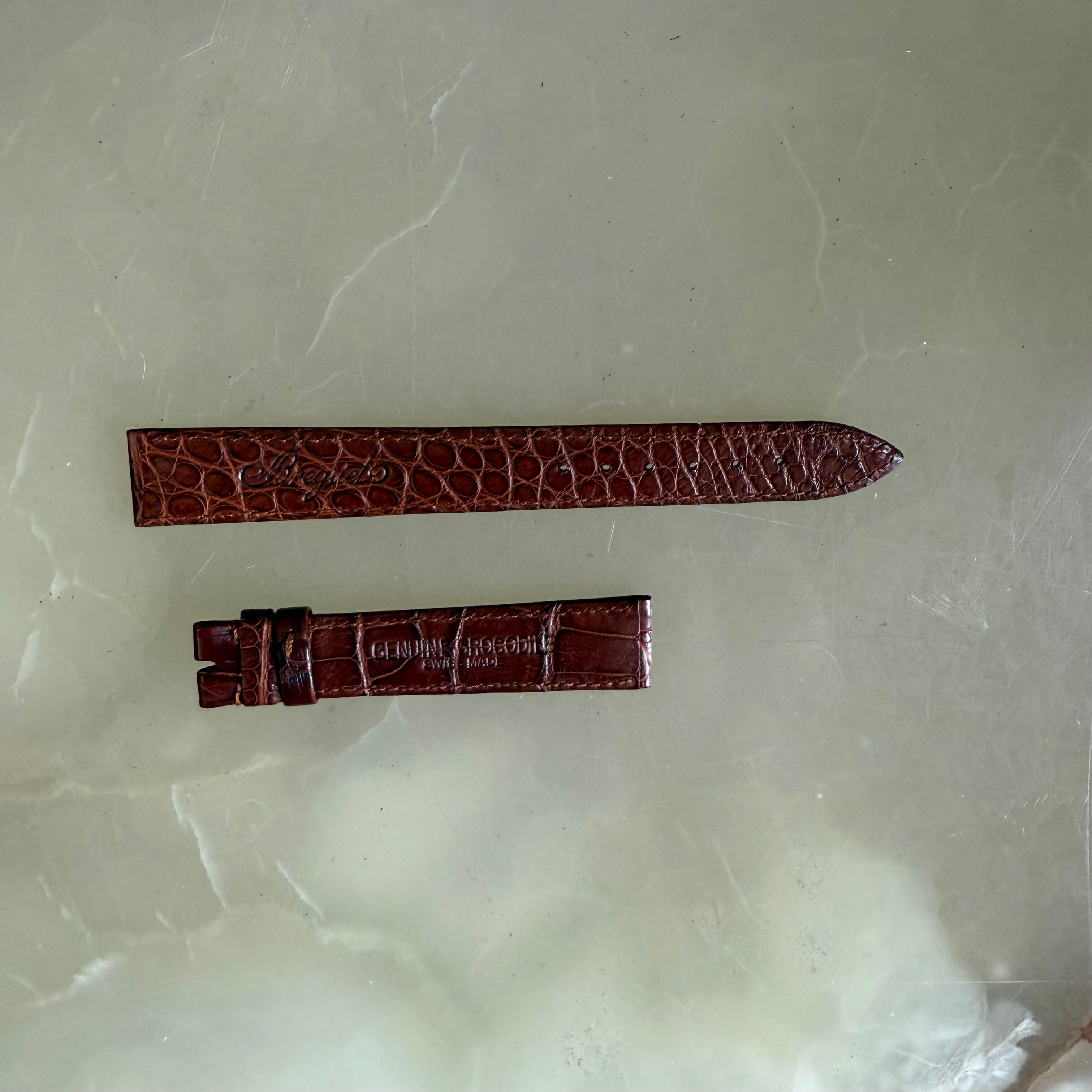 Authentic Breguet Brown Crocodile Watch Strap Band 16mm Stitched