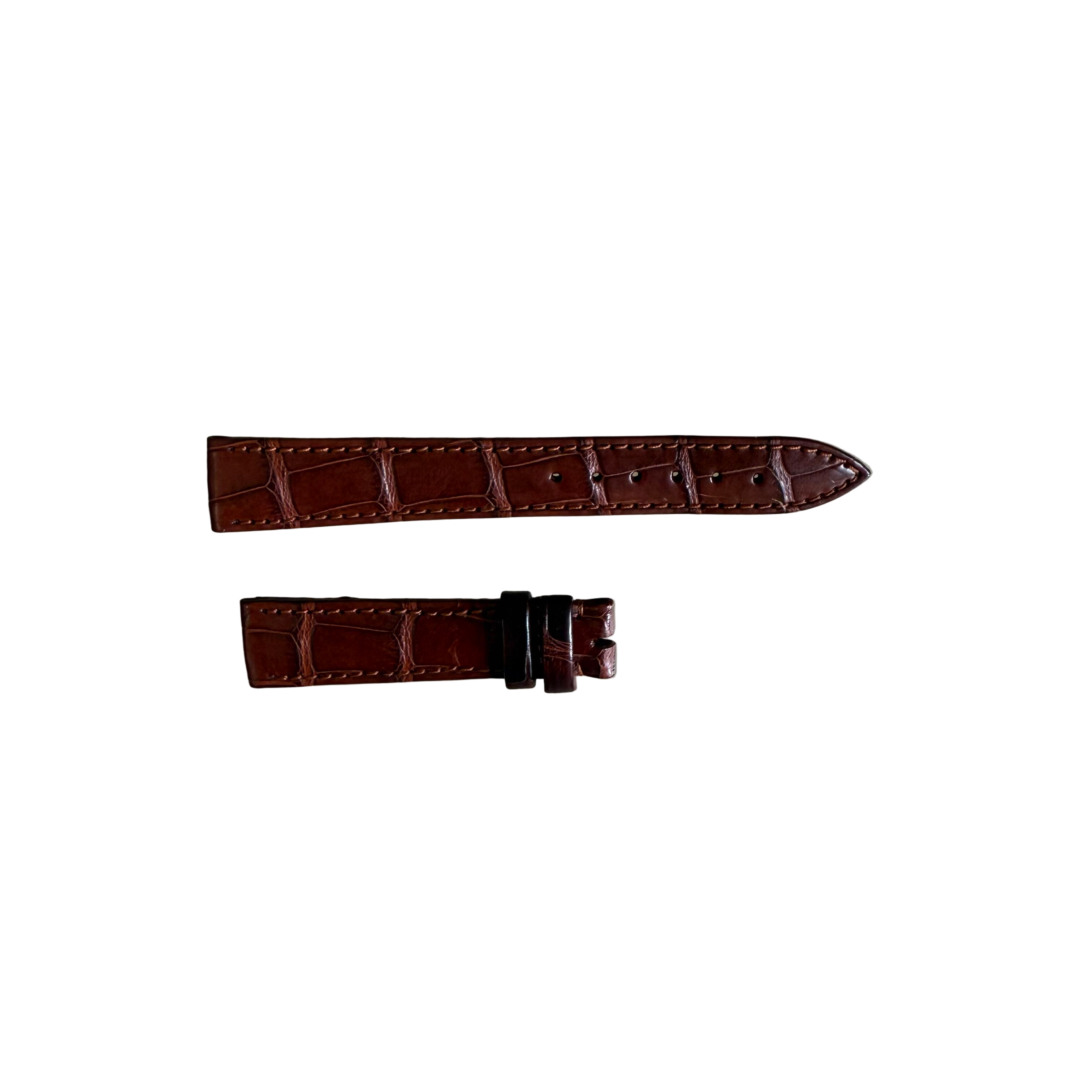 Authentic Breguet Brown Crocodile Watch Strap Band 16mm Stitched