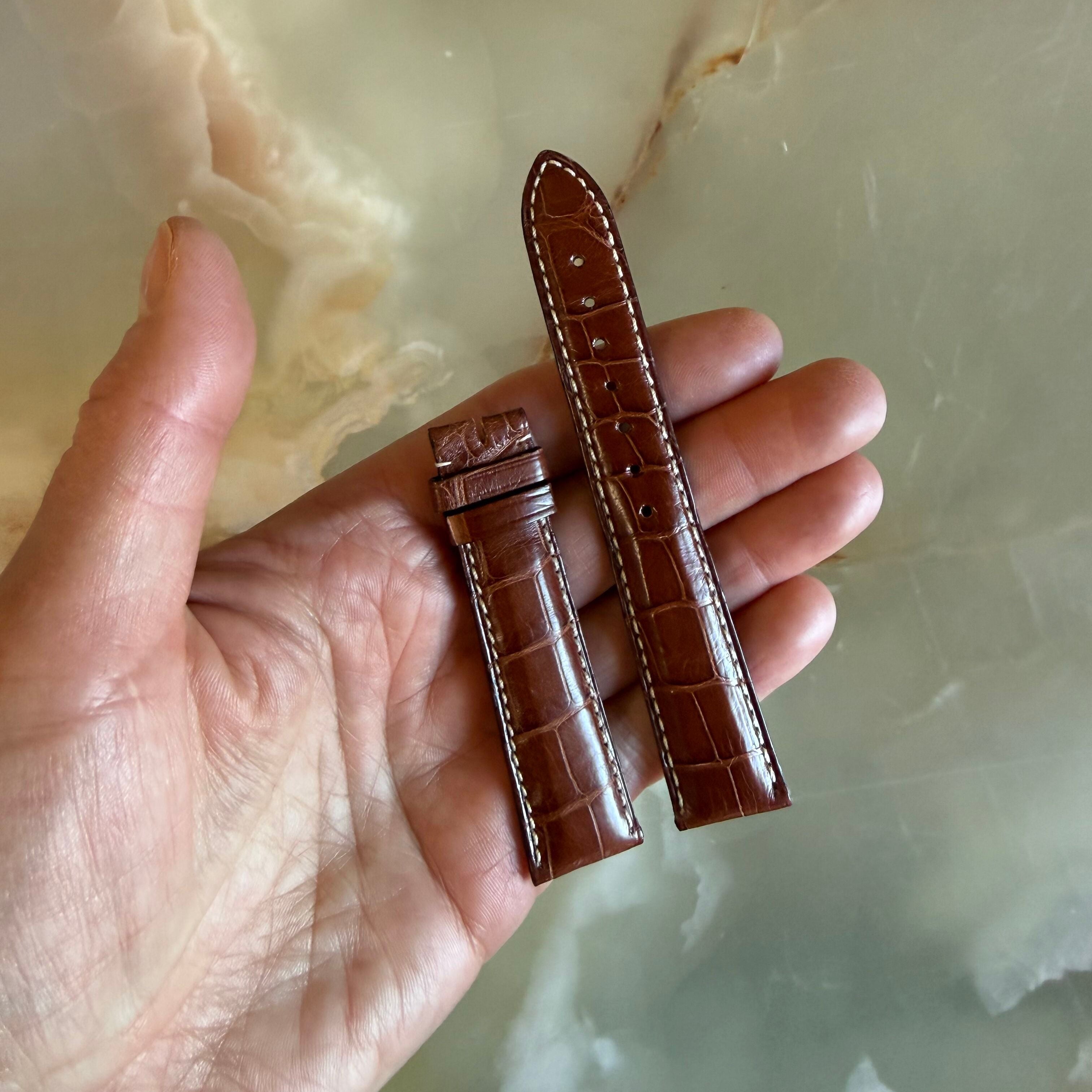 Authentic Zenith Brown Alligator Watch Strap Band 19mm 19-478