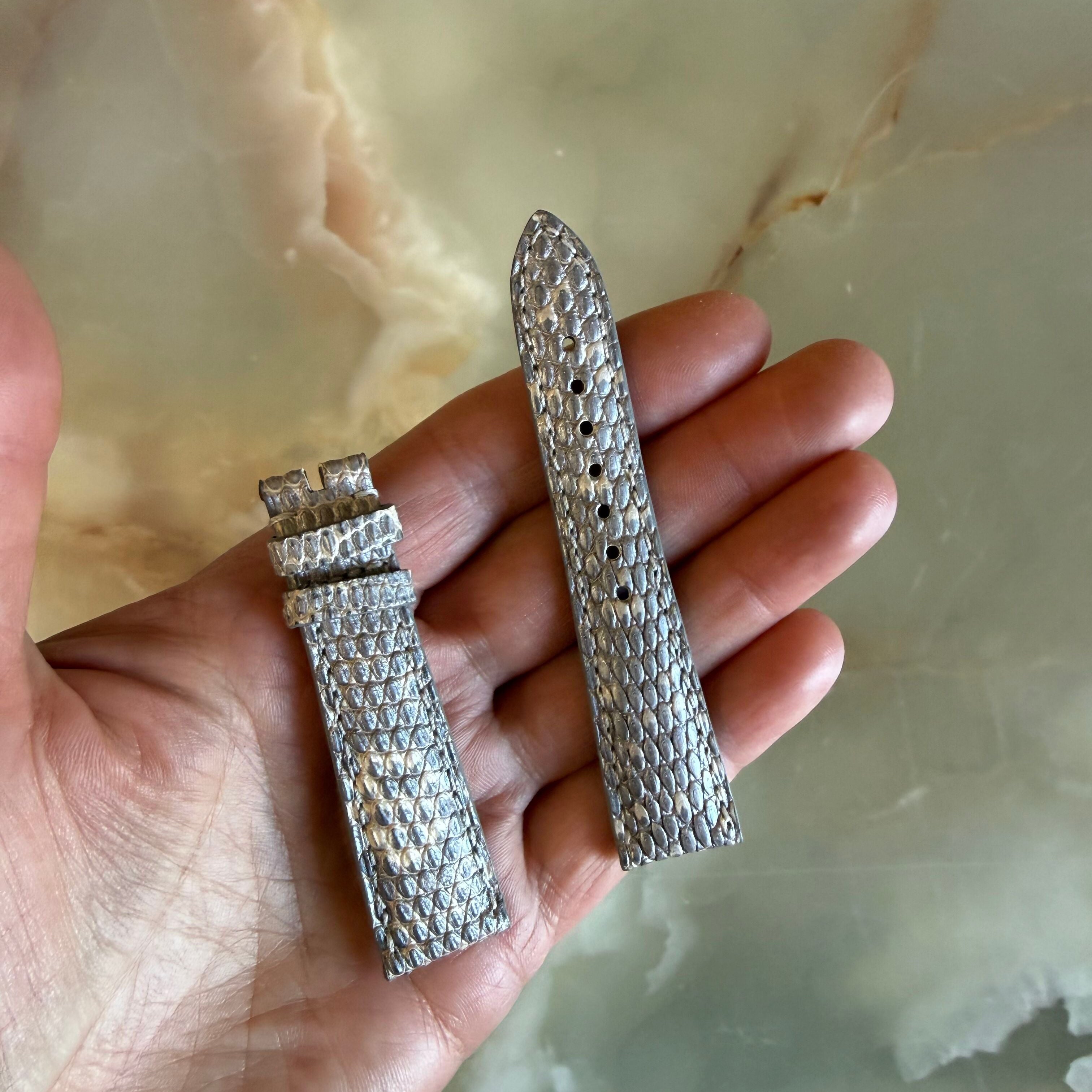 Authentic Zenith Gray Lizard Watch Strap Band 18mm 18-508