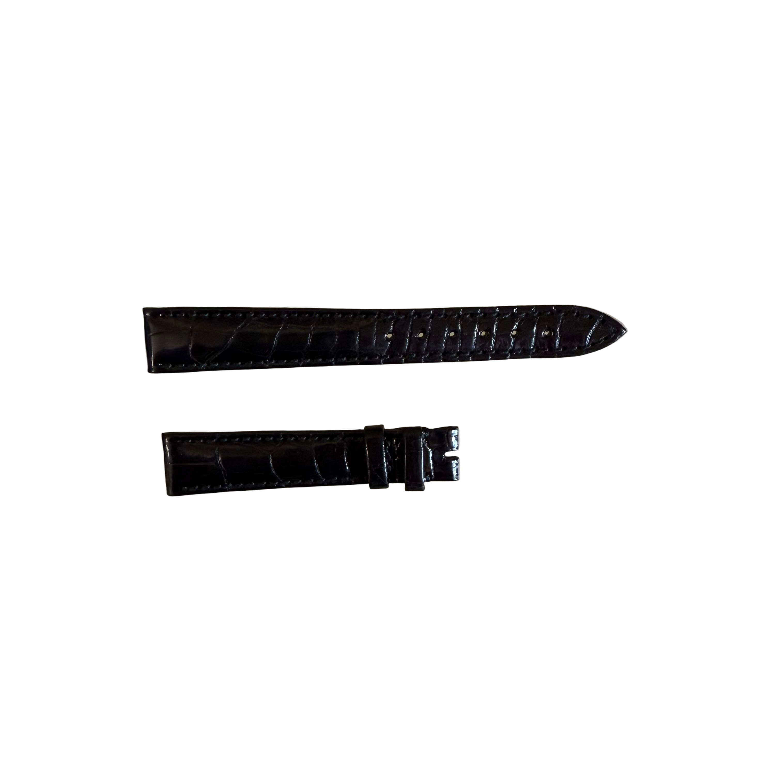 Authentic Breguet Black Crocodile Watch Strap Band 15mm Padded & Stitched