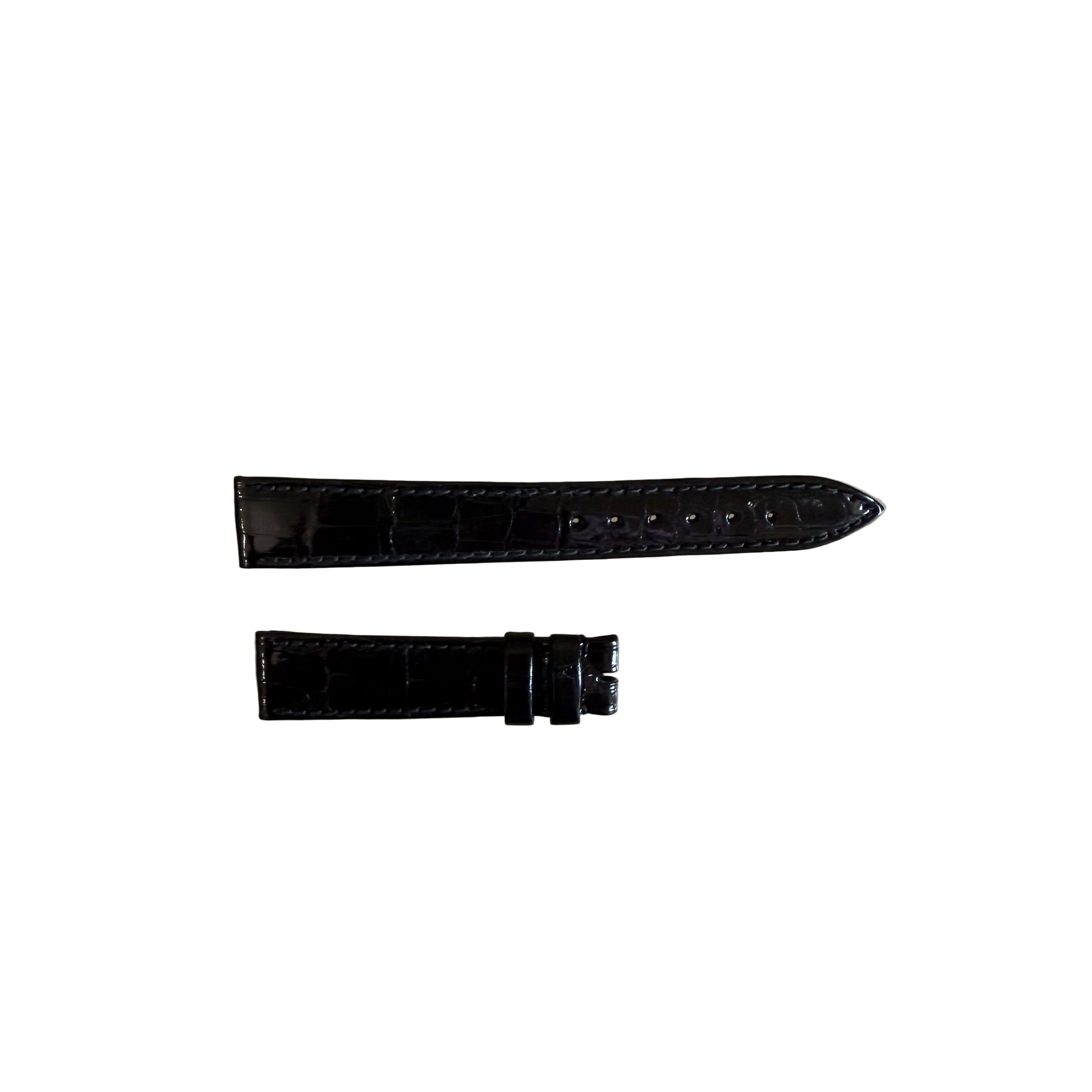 Authentic Breguet Black Crocodile Watch Strap Band 16mm Stitched