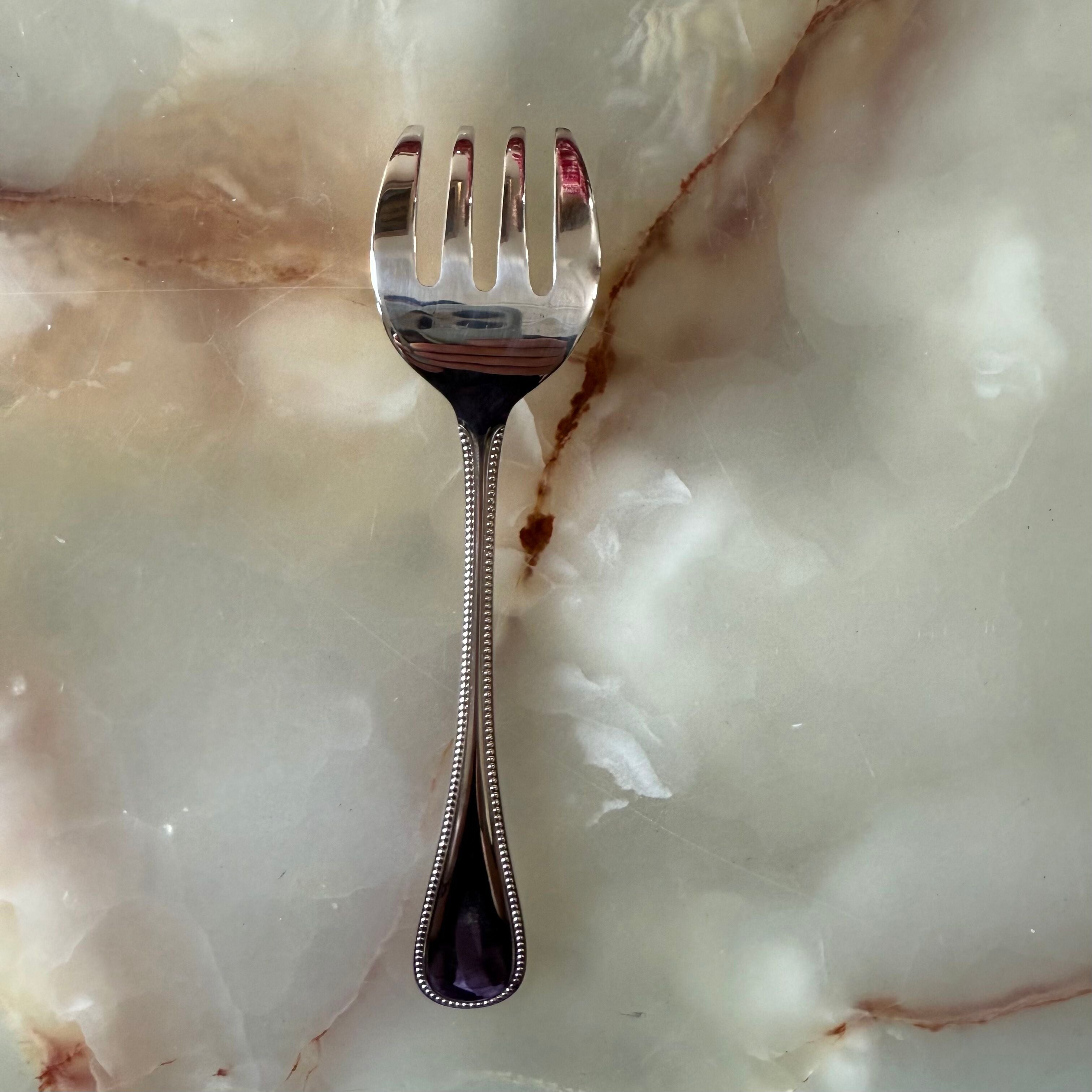 Christofle Perles Silver Plated Sardine Fork Set of 2
