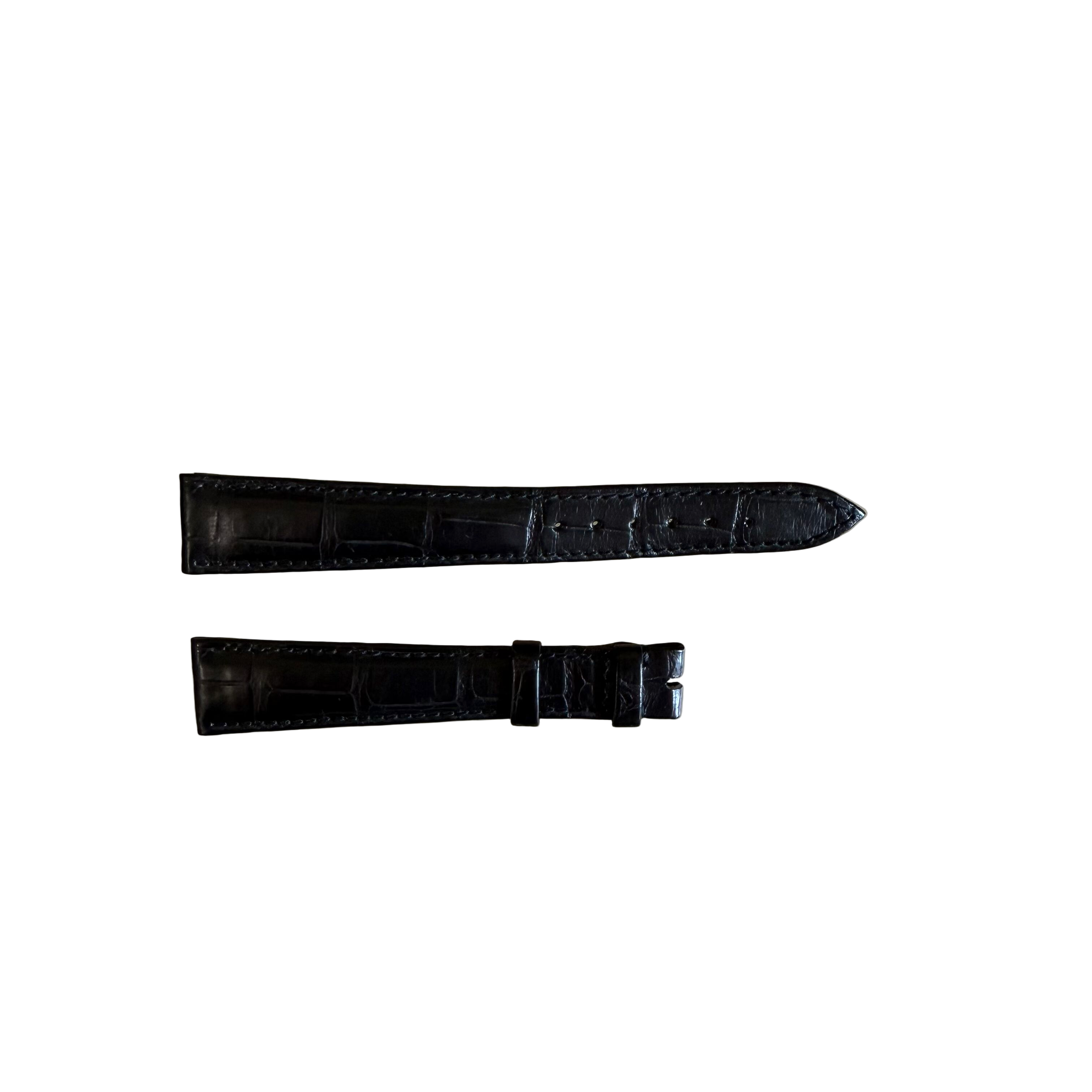 Authentic Breguet Black Crocodile Watch Strap Band 18.5mm Padded & Stitched