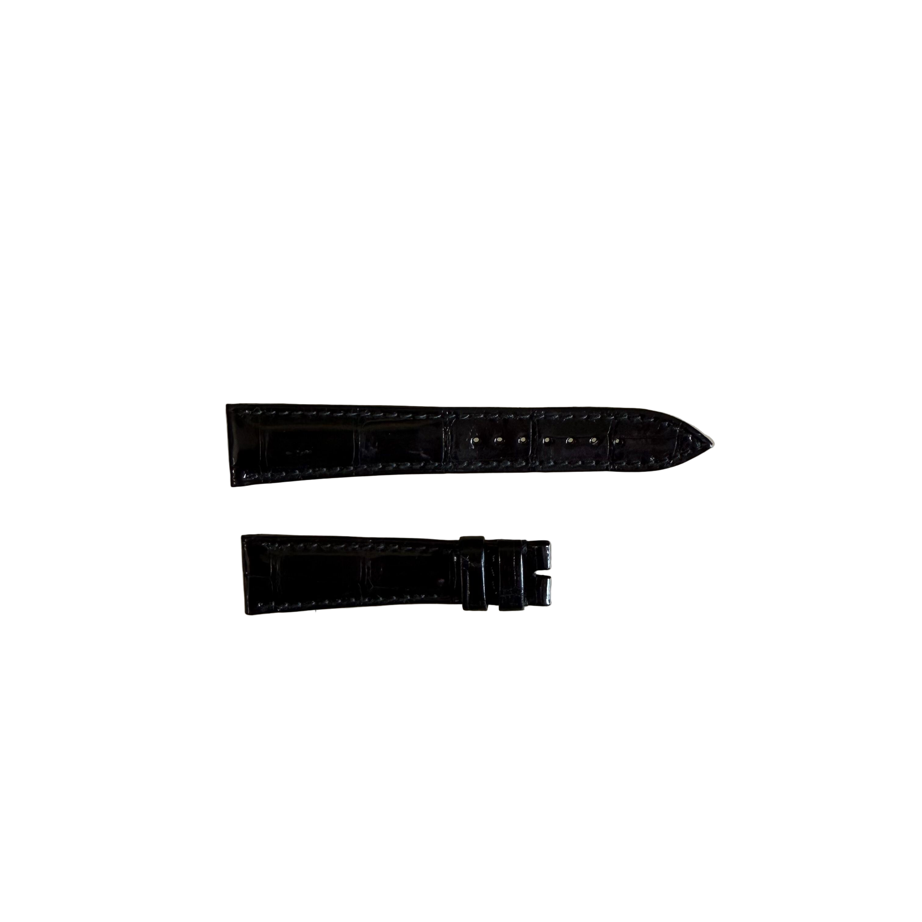 Authentic Breguet Black Crocodile Watch Strap Band 18mm Padded & Stitched