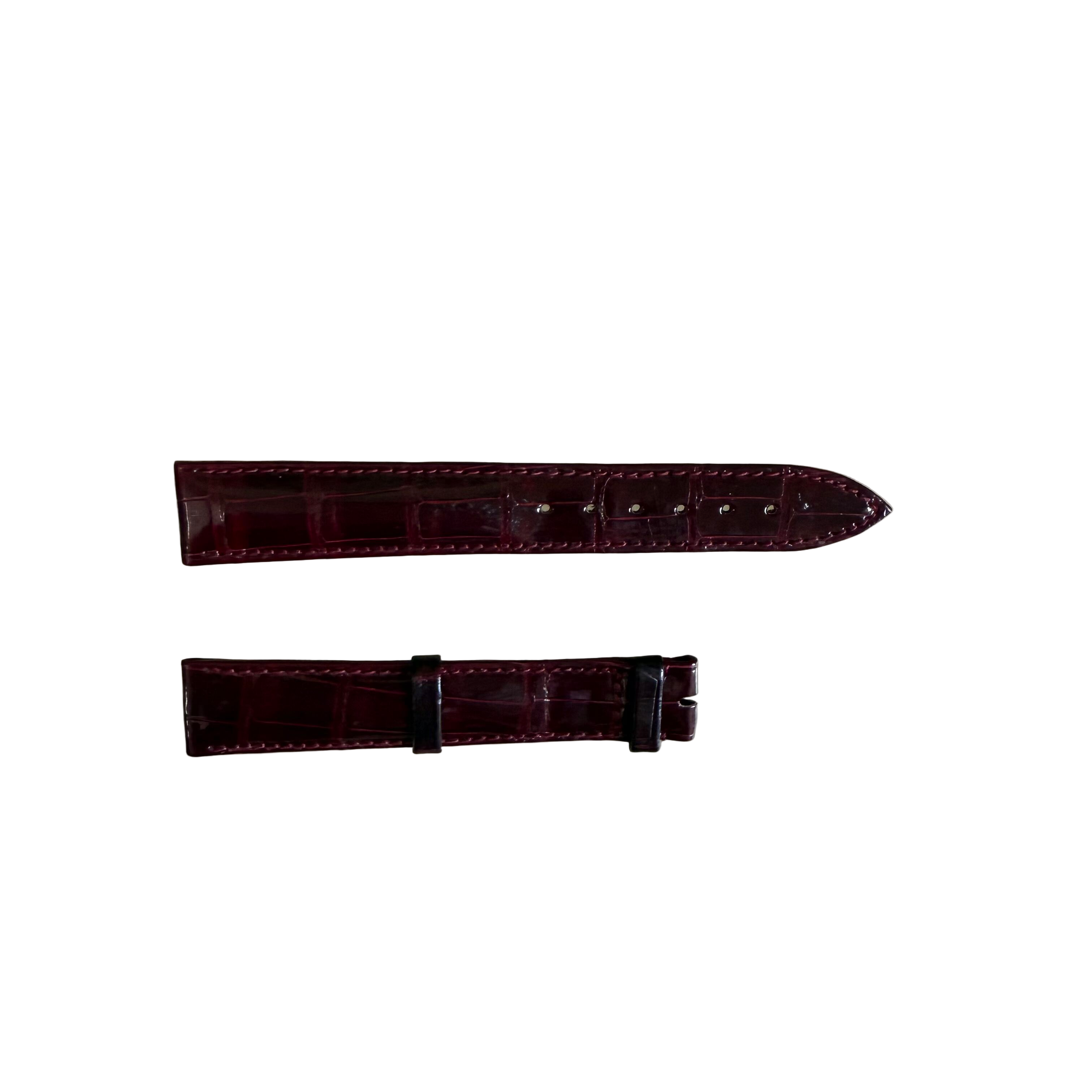 Authentic Breguet Burgundy Crocodile Watch Strap Band 18mm Padded & Stitched