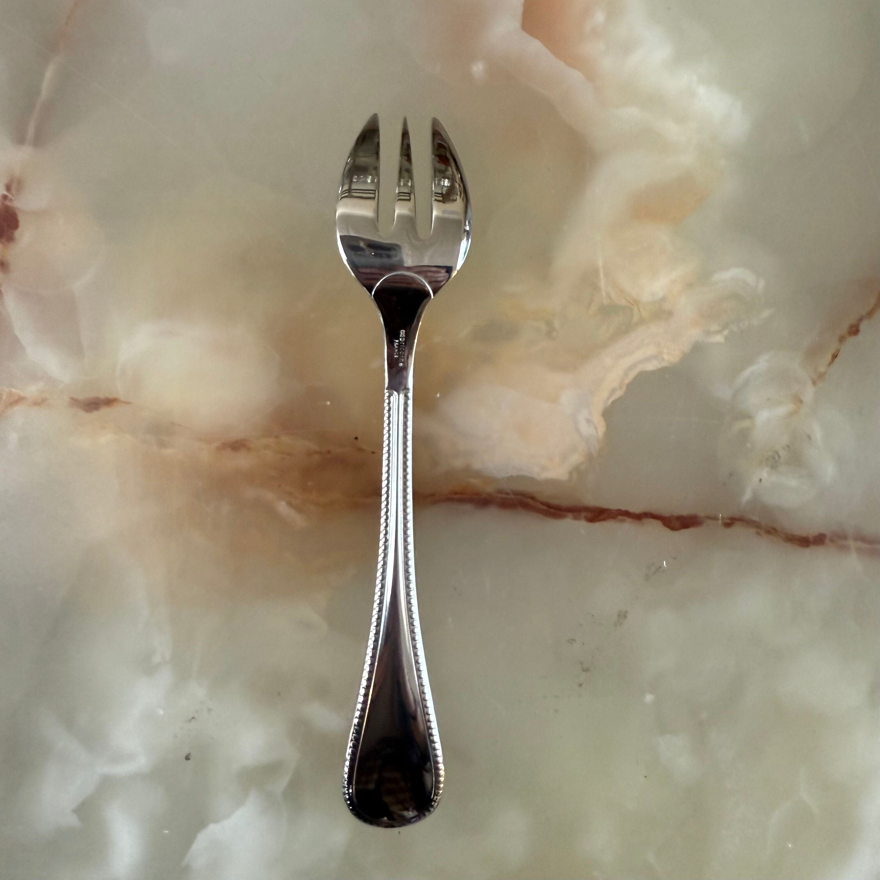 Christofle Perles Stainless Steel Oyster Fork Set of 12