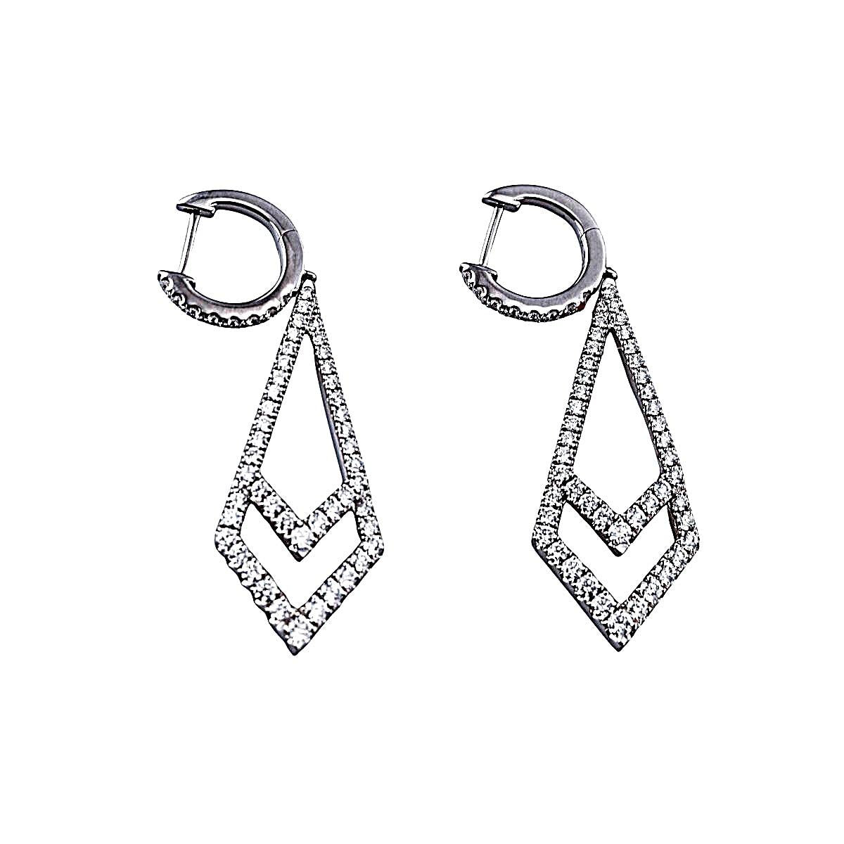 Memoire Essentials 18k Gold Diamond Drop Earrings