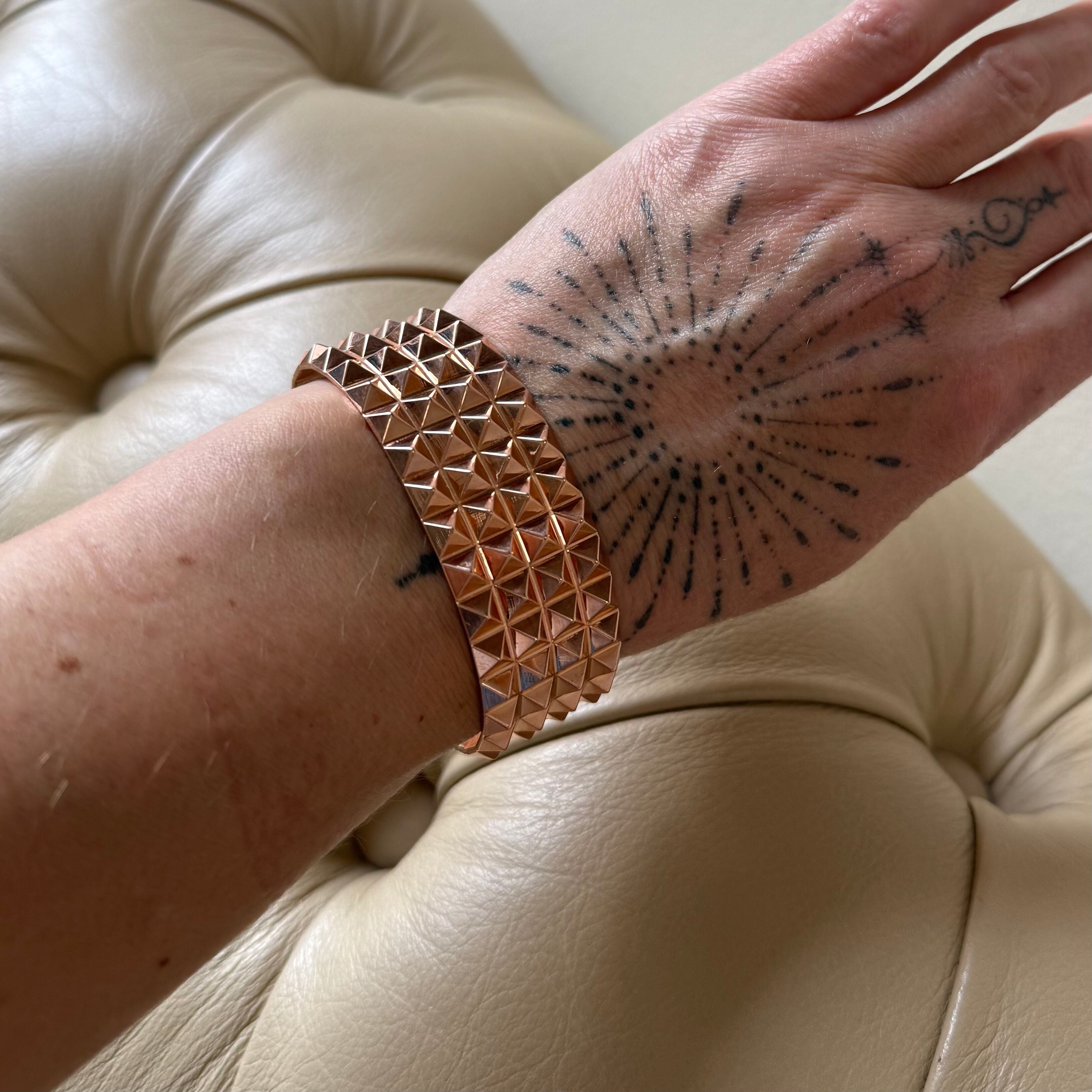 Rebecca geometric Gold Tone Cuff Bracelet