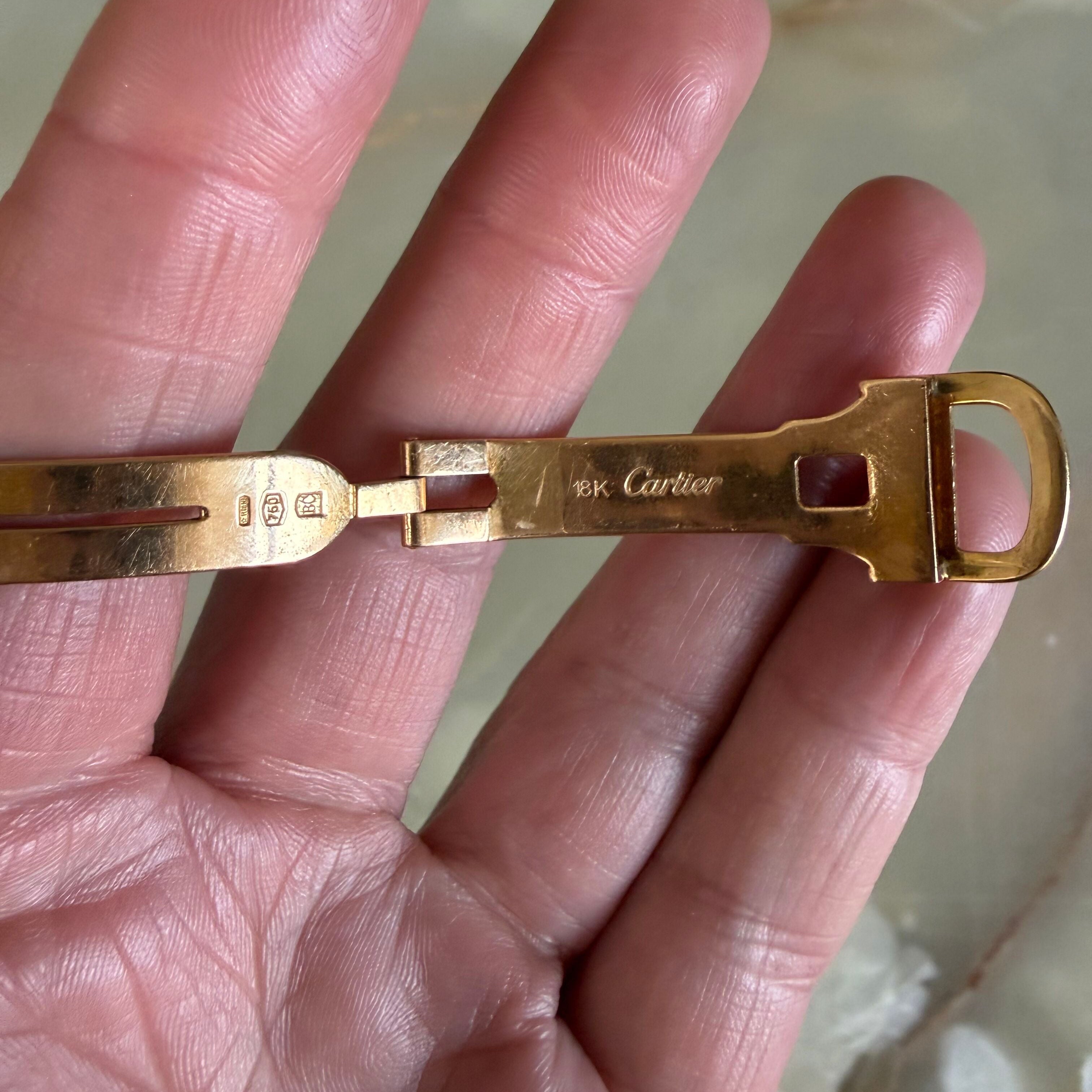 Authentic Cartier 18k Gold 11mm Deployant Clasp Buckle