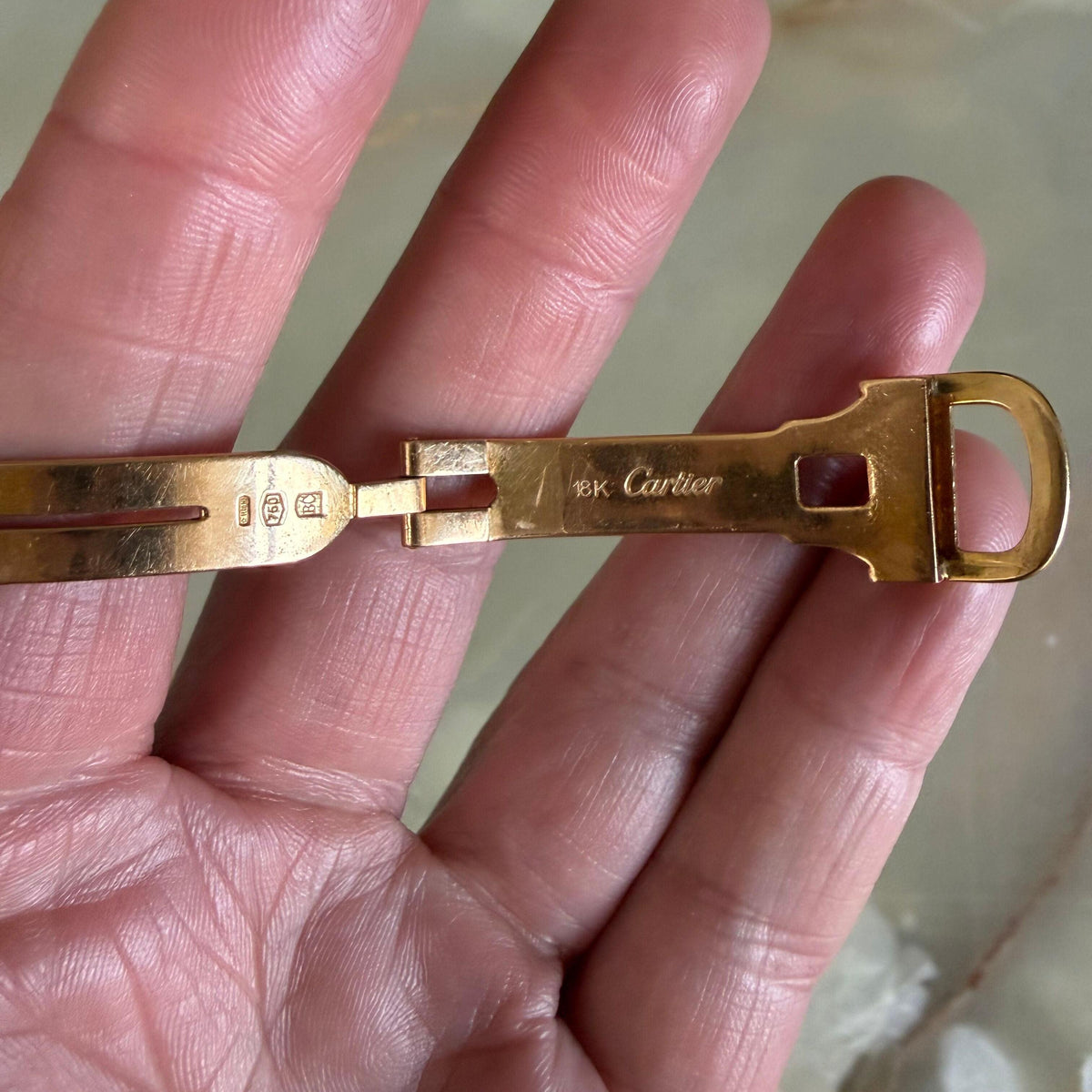 Authentic Cartier 18k Gold 11mm Deployant Clasp Buckle