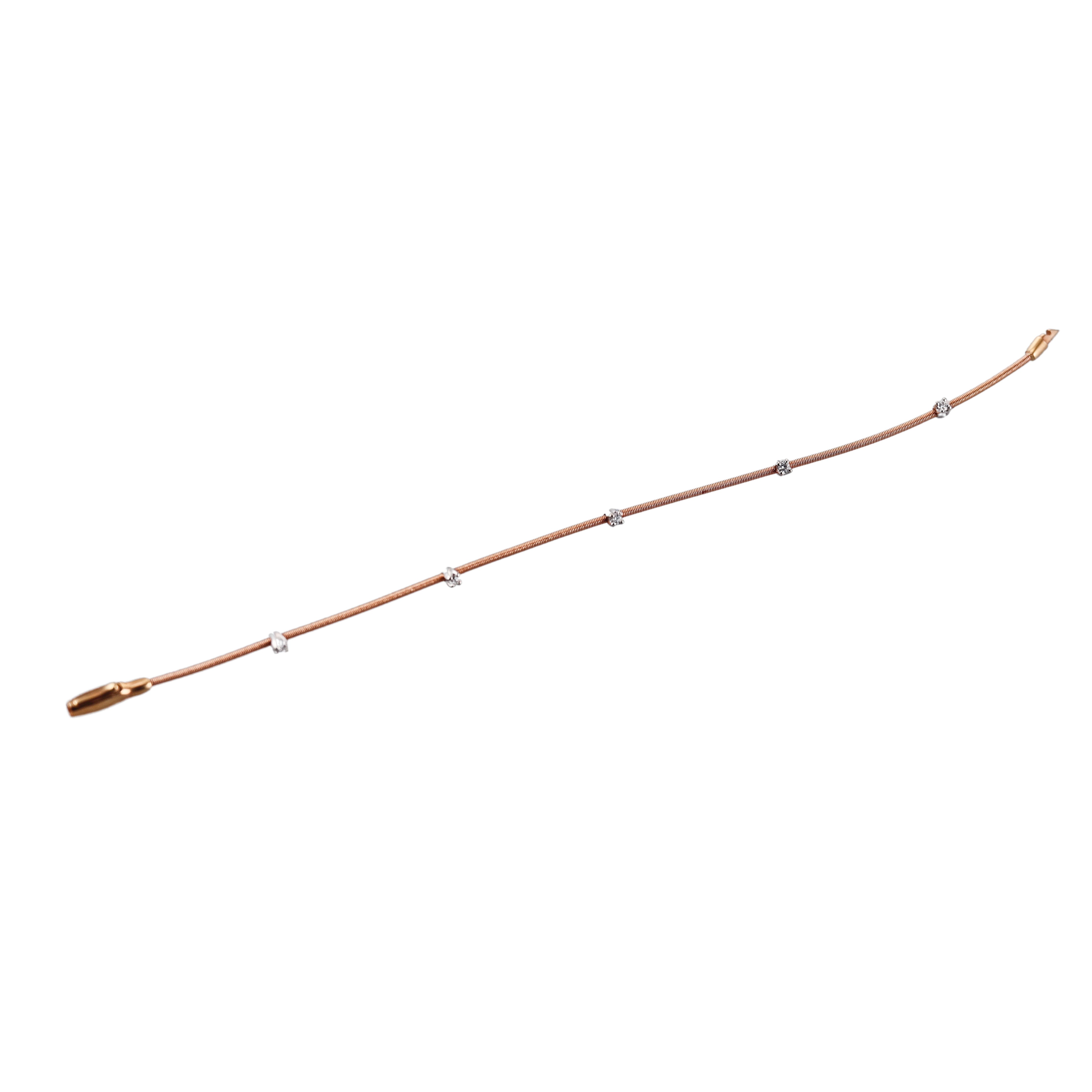 Marco Bicego Santorini 18K Rose Gold Diamond Bracelet