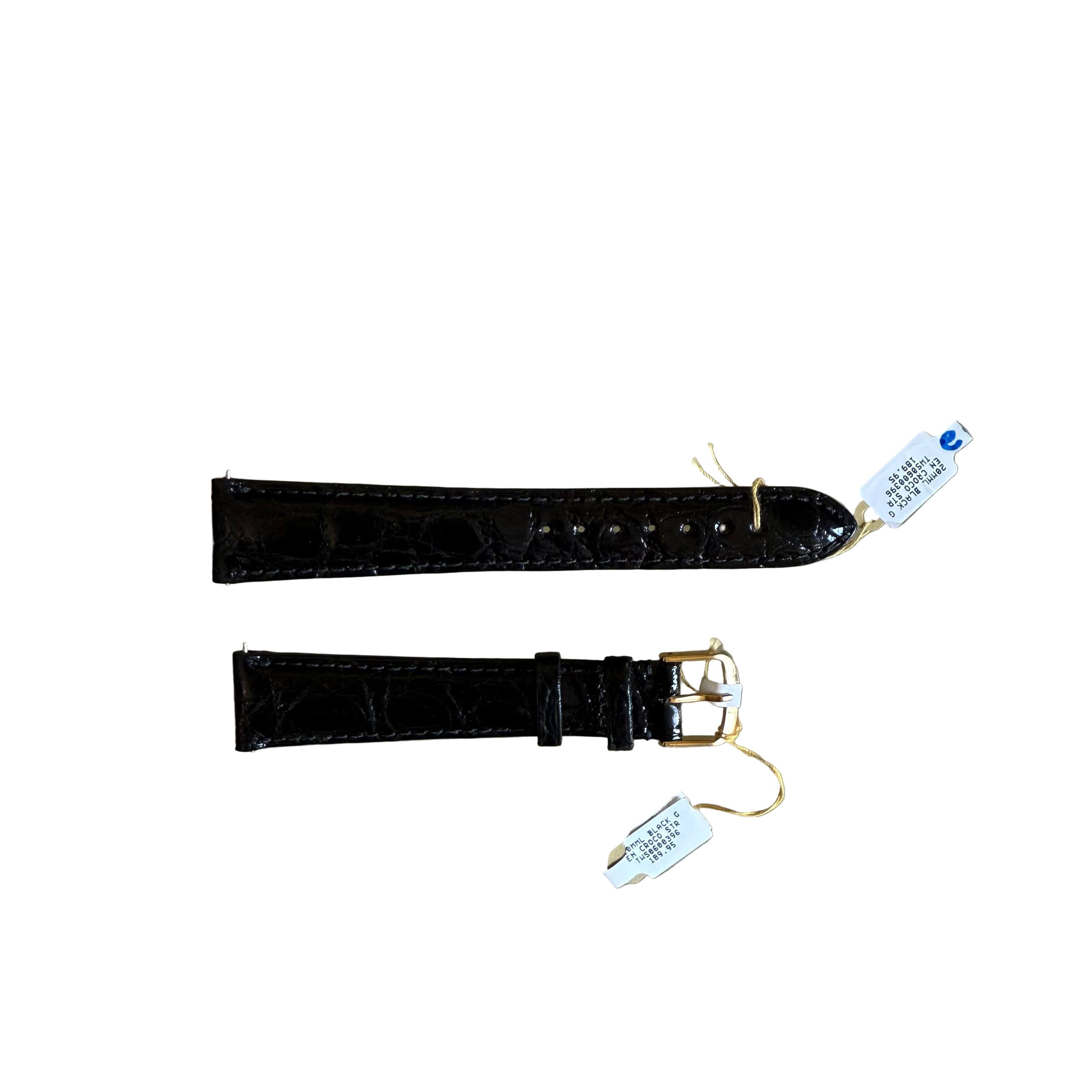 Genuine Alligator Watch Strap Band 20mm Padded & Stitched with Buckle