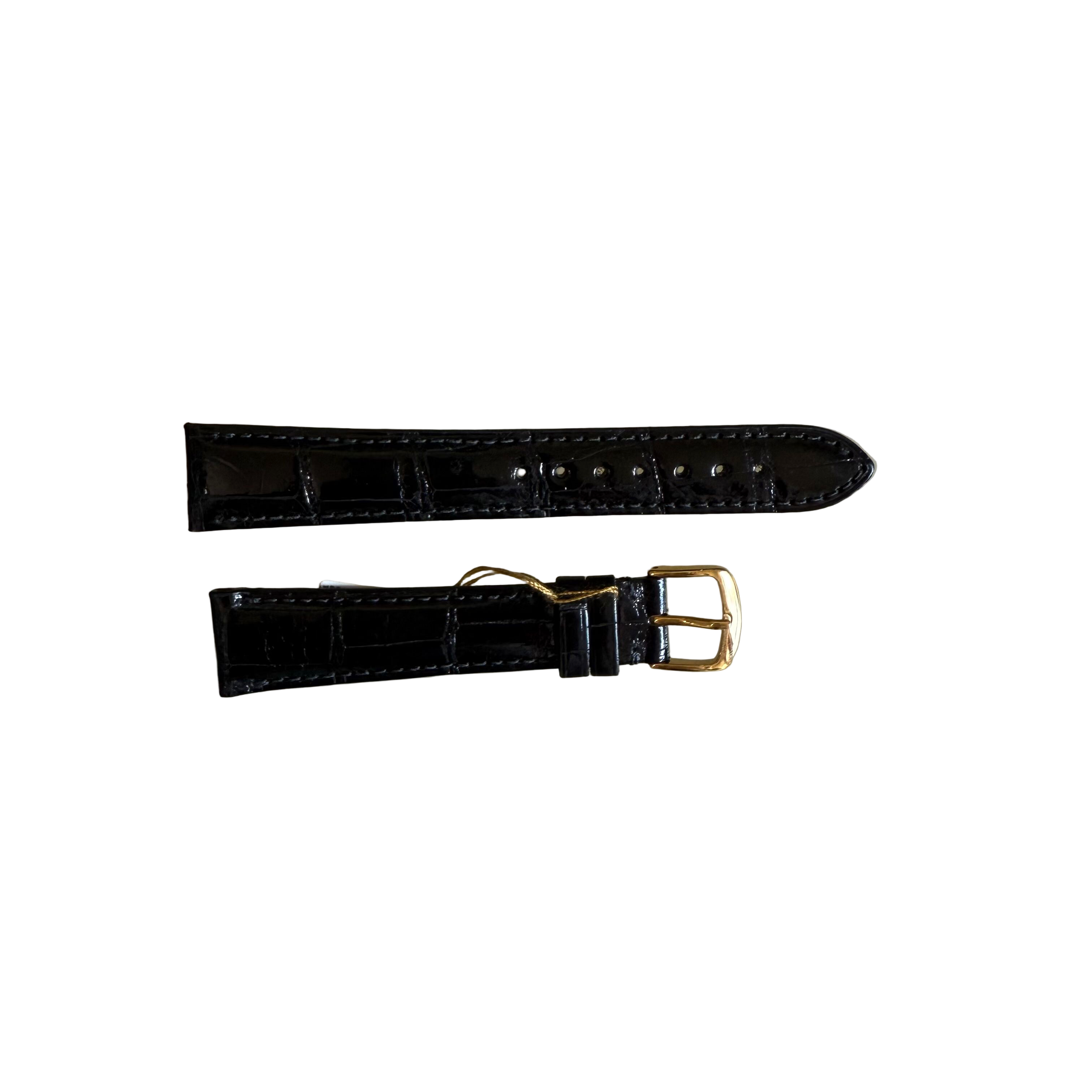 Genuine Alligator Watch Strap Band 19mm Padded & Stitched with Buckle