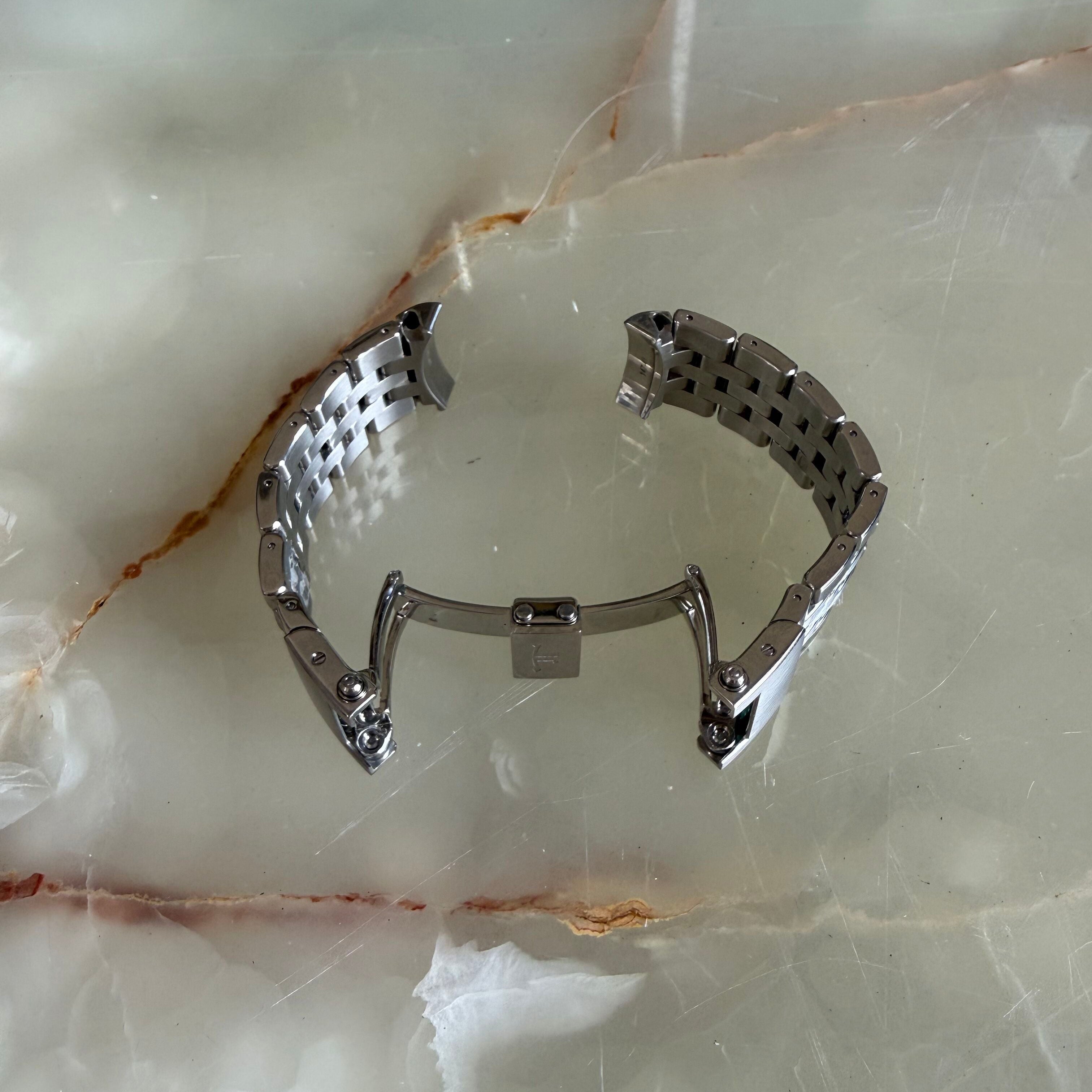 Authentic Jaeger LeCoultre Beads Of Rice Steel Watch Bracelet 20mm JLC0700992
