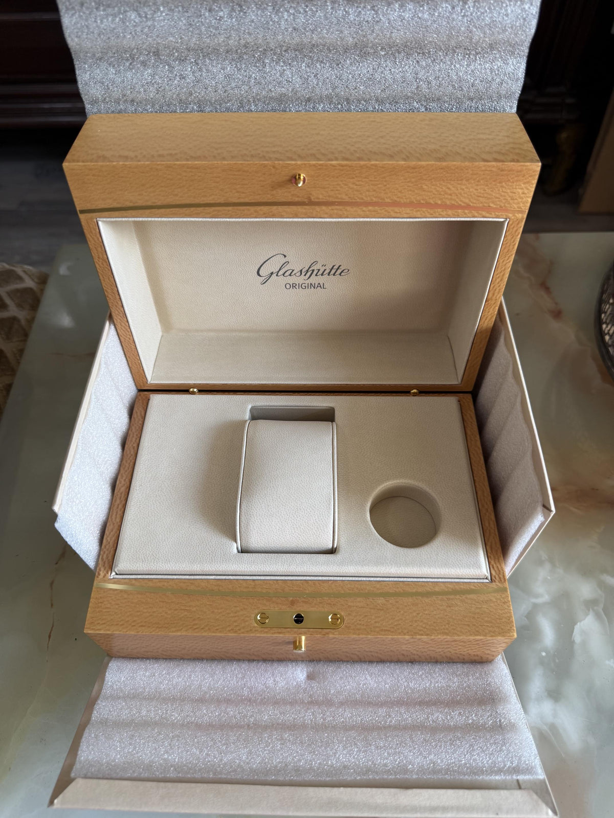 Glashutte Original Senator Gold Moon Phase Power Reserve Watch 39-44-03-11-03