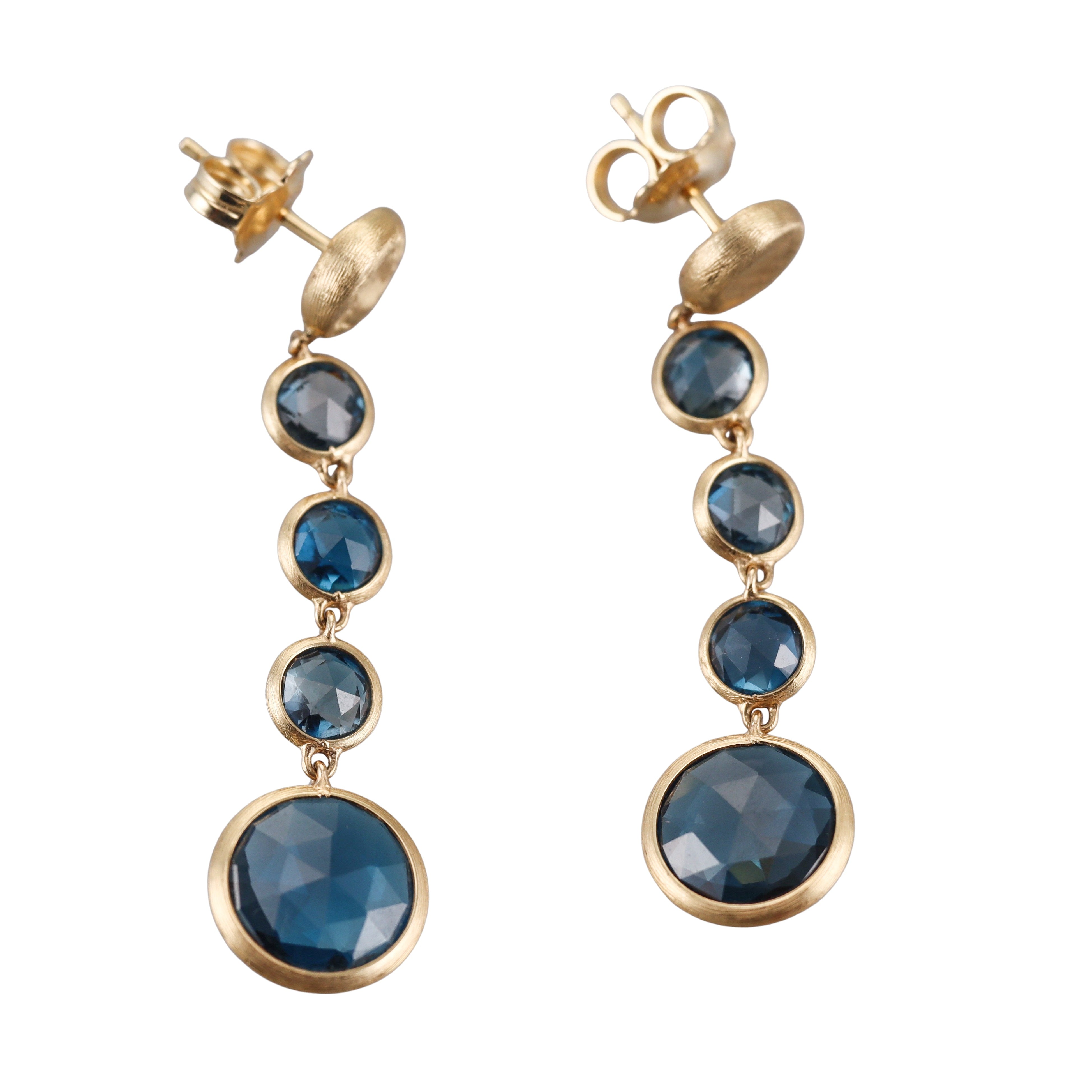 Marco Bicego Jaipur 18K London Blue Topaz Earrings