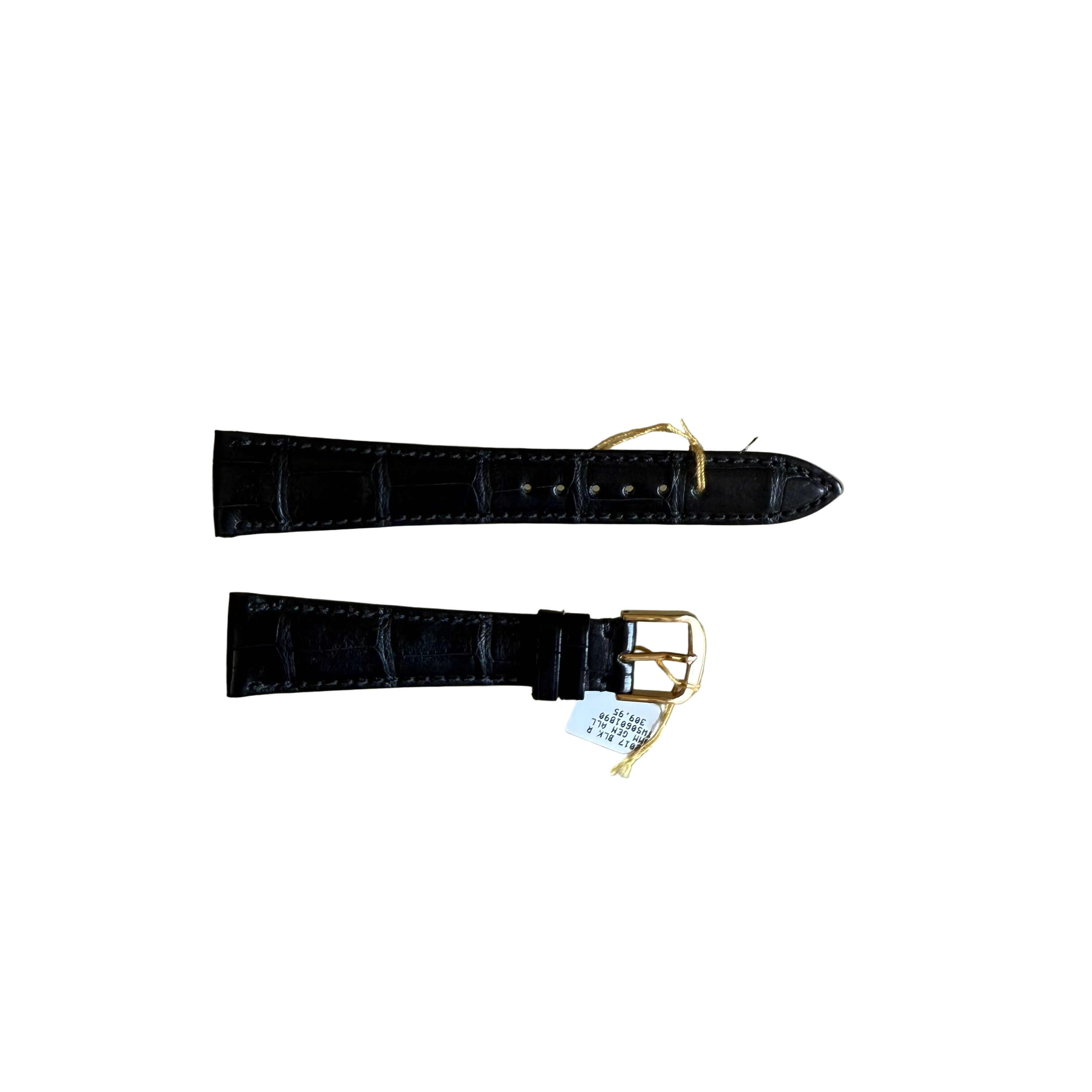 Genuine Alligator Watch Strap Band 19mm Padded & Stitched with Buckle