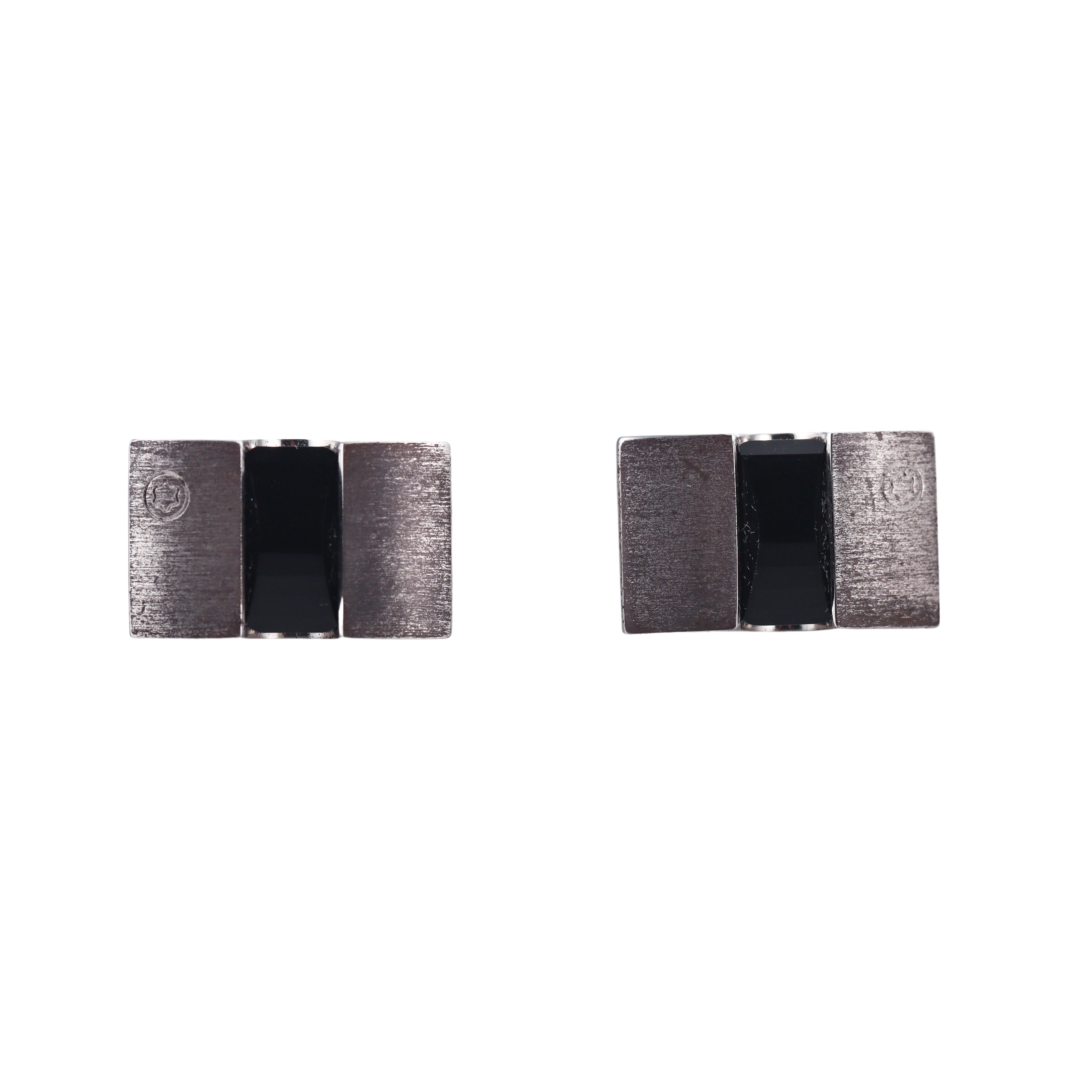 Montblanc Sterling Rectangular w Black Onyx Cufflinks 101394