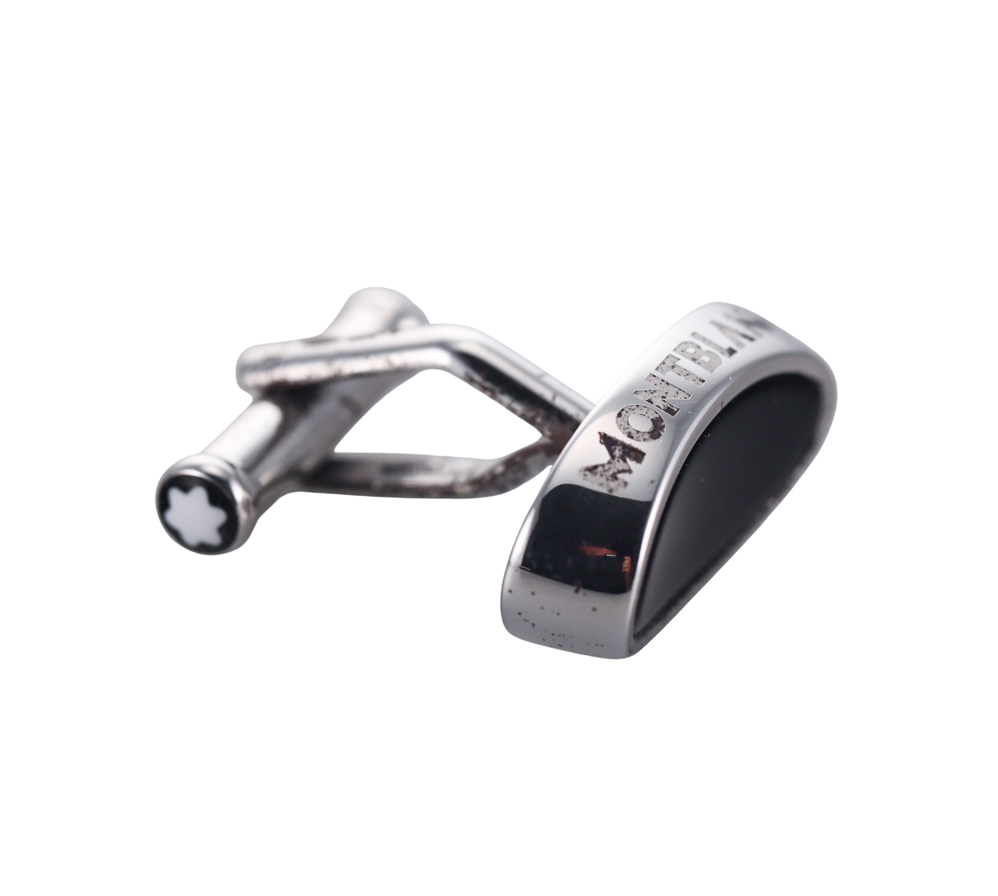 Montblanc Sterling Black Onyx Oval Cufflinks 107209