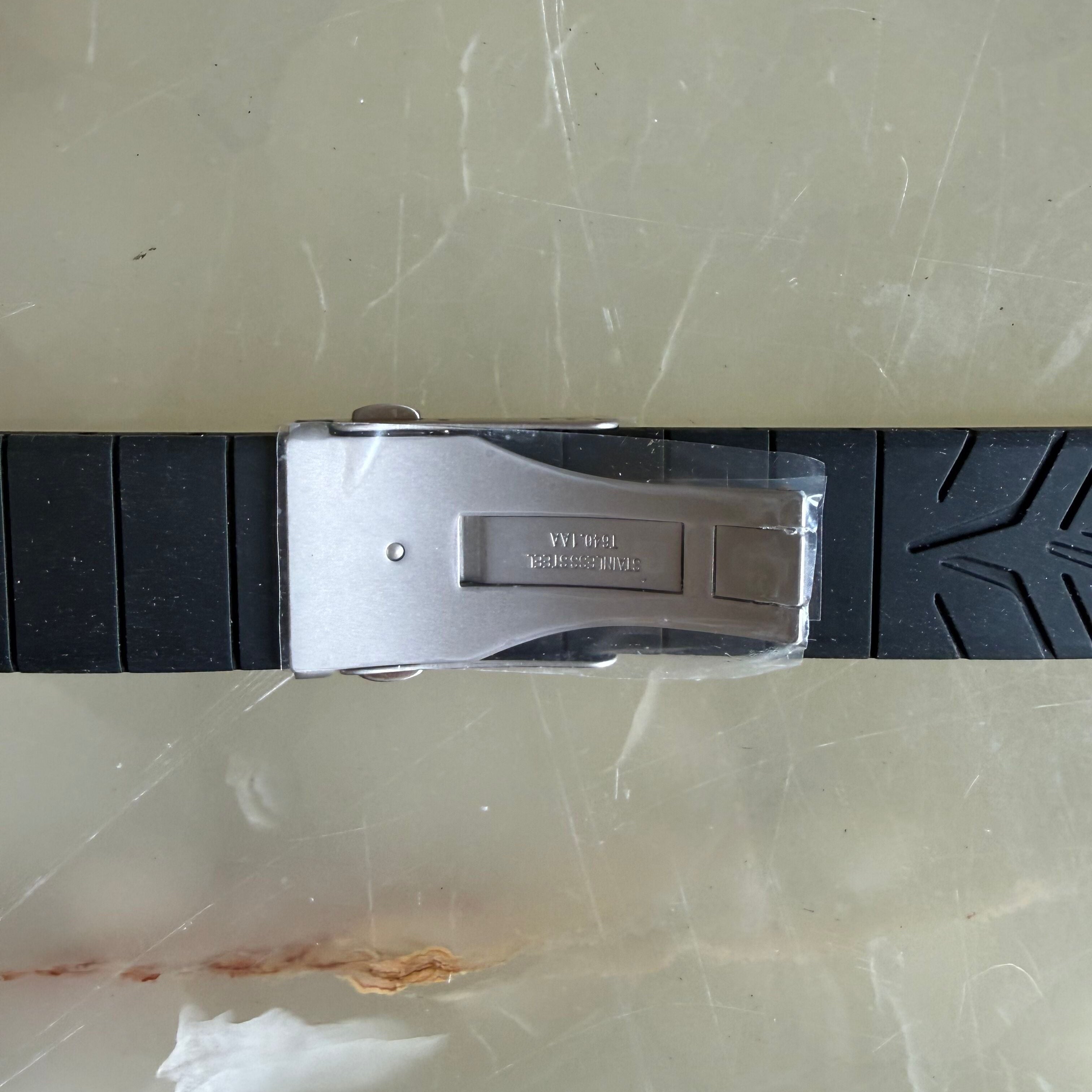 Authentic Tissot Black & Yellow Rubber Watch Strap Band 21mm w Buckle T048417ABH
