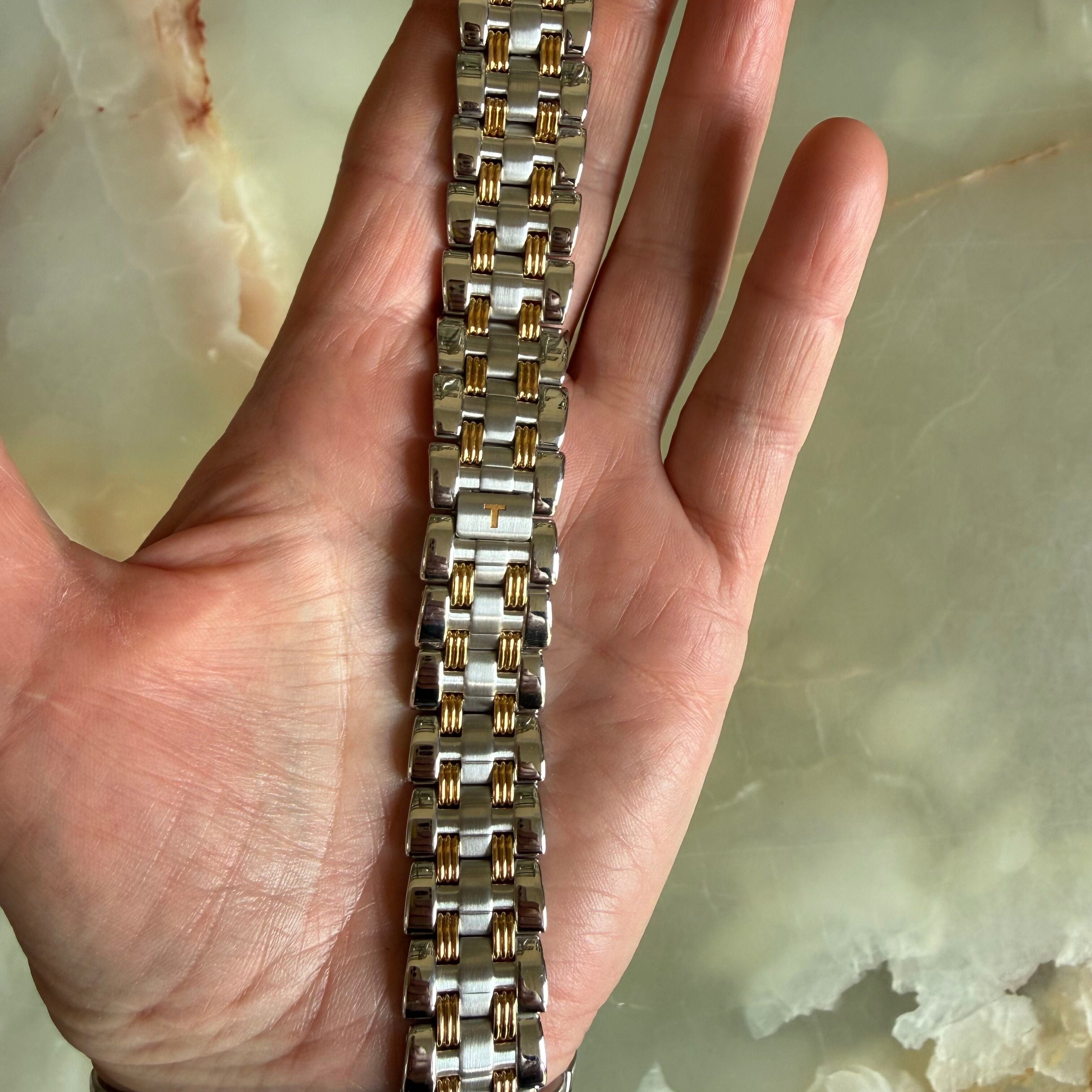 Authentic Tissot Two Tone Stainless Steel Watch Bracelet 18mm T605013827