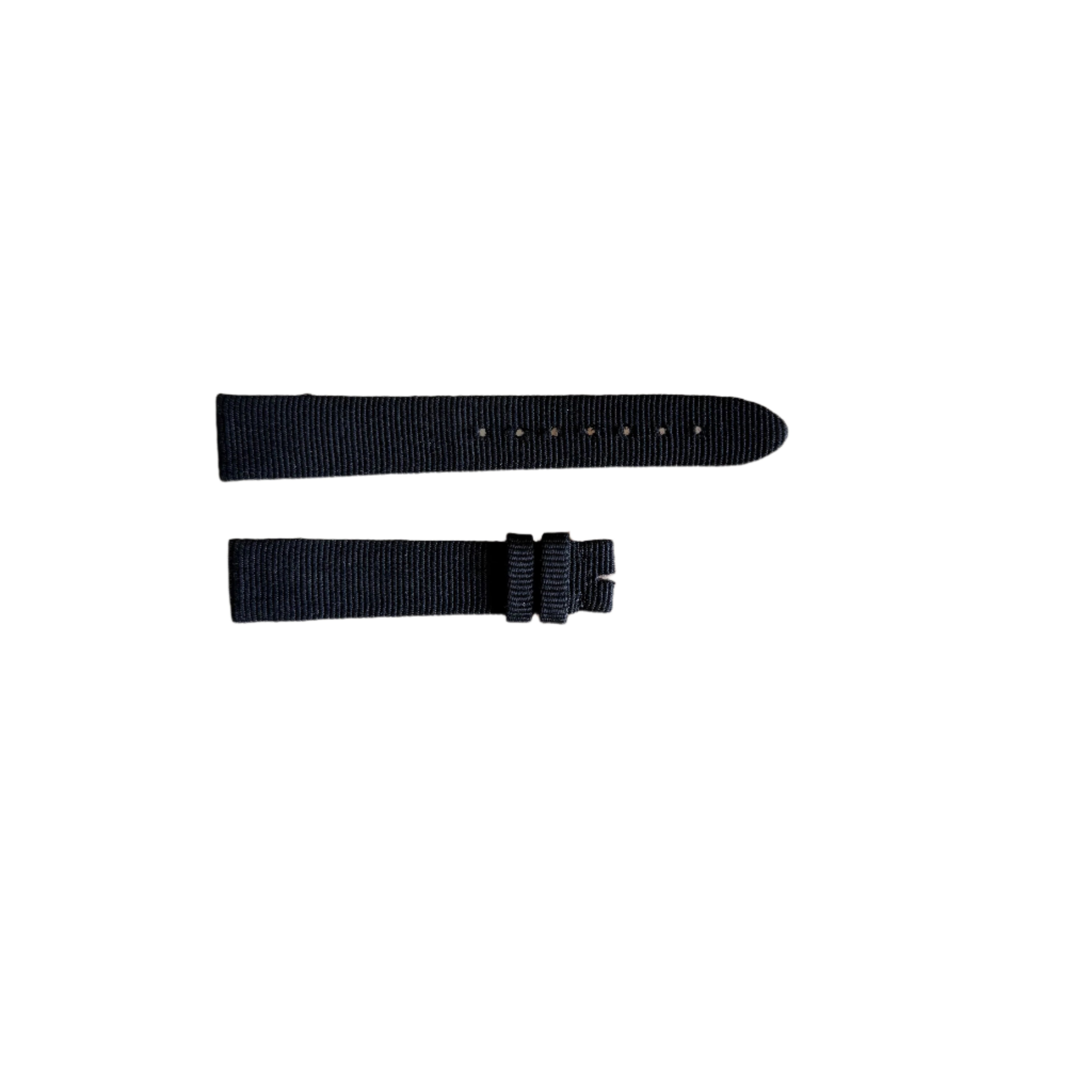 Authentic Cartier Black Fabric Leather Watch Strap Band 14mm