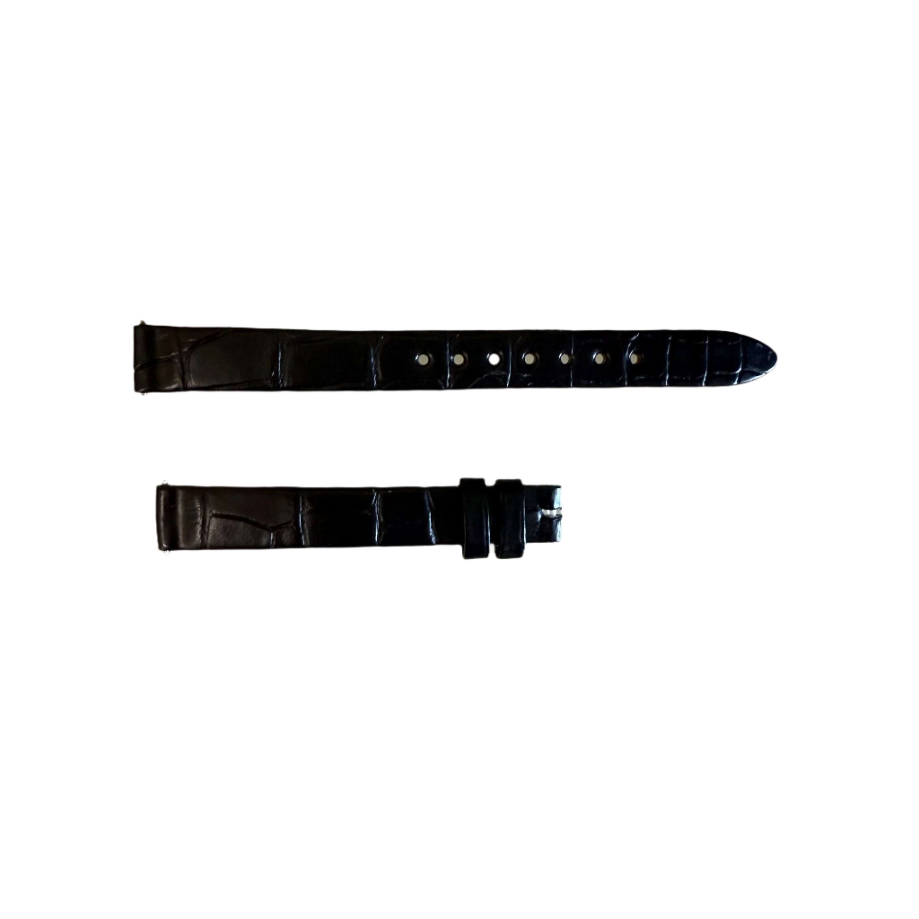 Authentic Jaeger LeCoultre Black Alligator Watch Strap Band 11mm