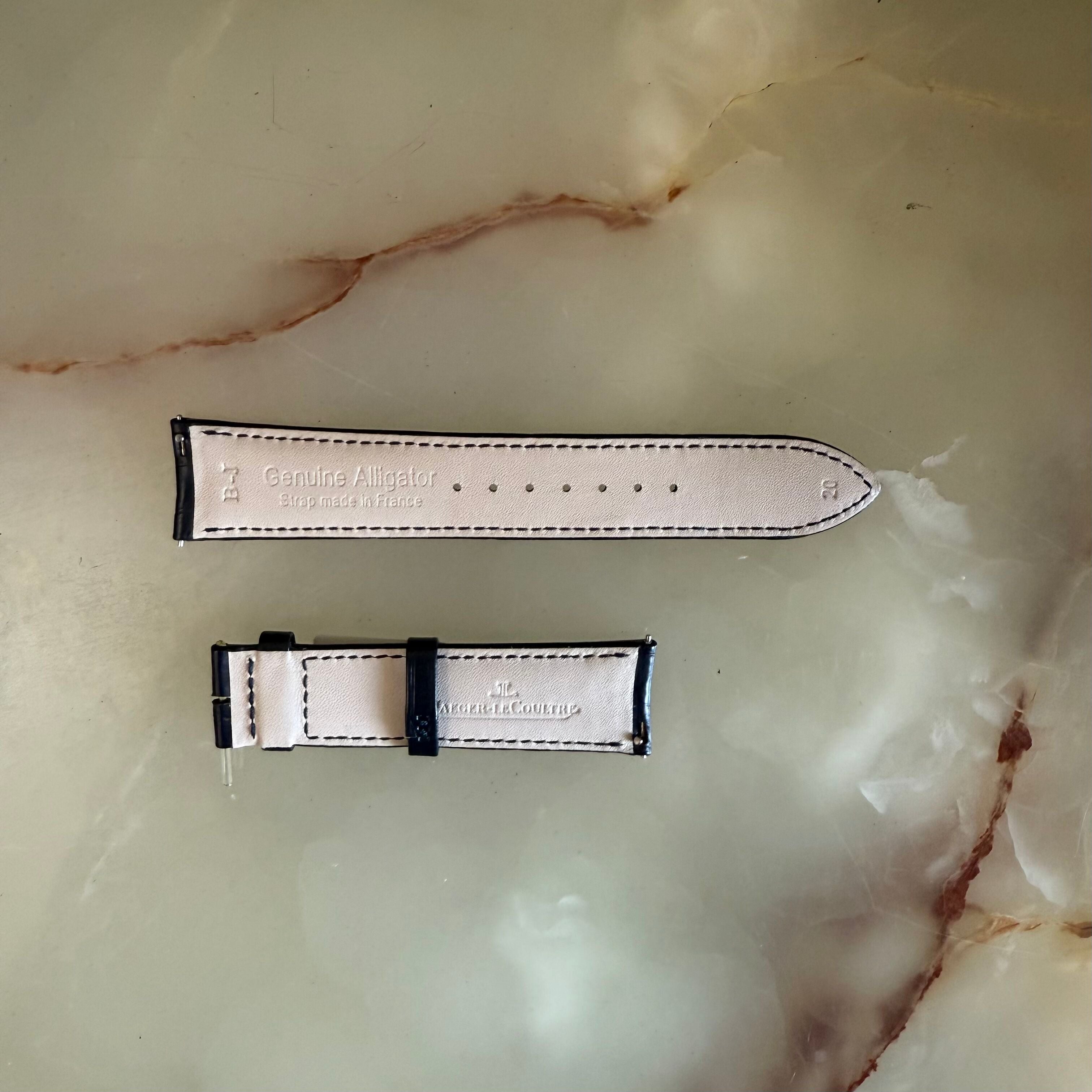 Authentic Jaeger LeCoultre Blue Alligator Watch Strap Band 20mm